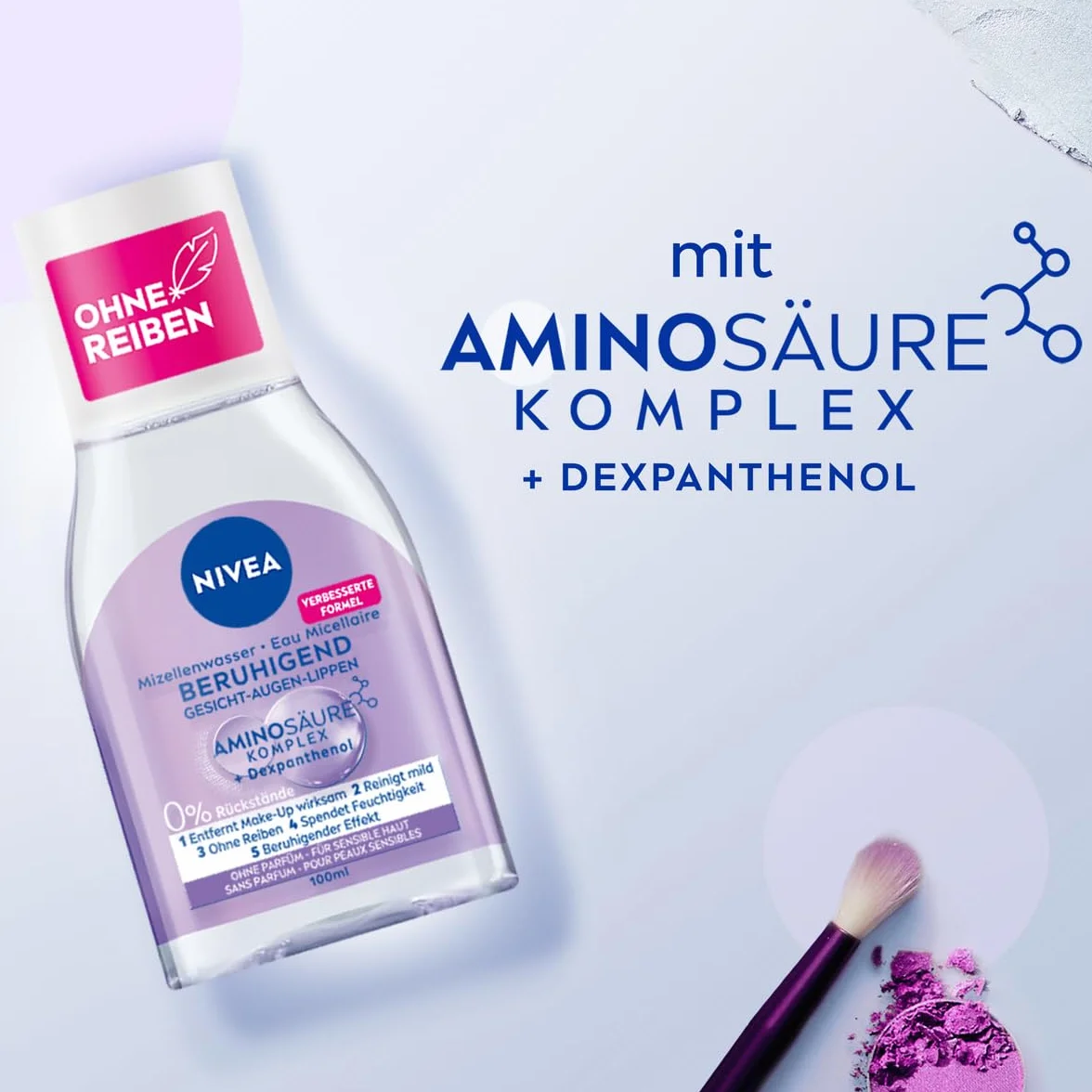 NIVEA Uspokajająca woda micelarna do skóry wrażliwej z dekspantenolem 100 ml