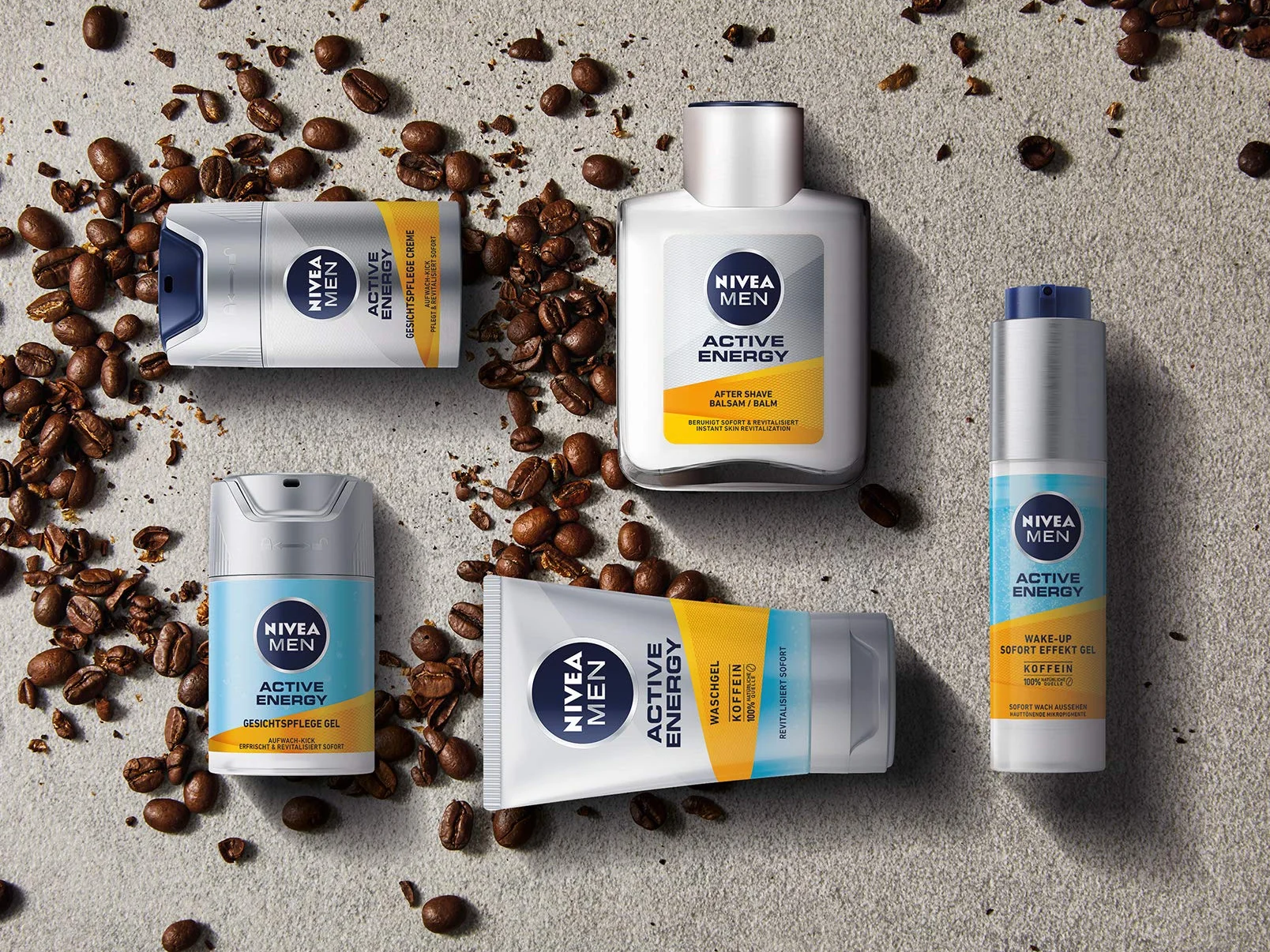 NIVEA MEN Active Energy Odświeżający żel-krem do twarzy dla mężczyzn z kofeiną i guaraną, 50 ml