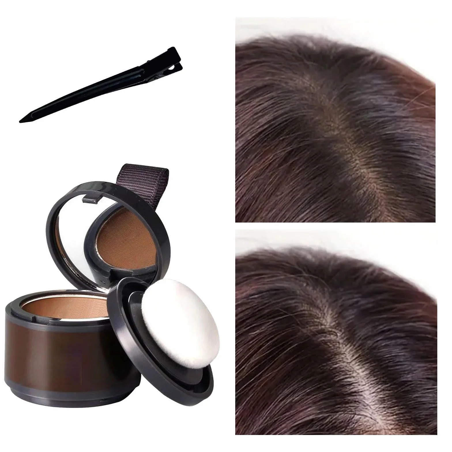Hairline Powder,Natychmiastowa linia włosów w proszku,proszek z korzeni włosów,pokrywa korzeniowa,linia włosów,do wypełniania rozjaśnionych włosów,korektor korzeni włosów do makijażu dla
