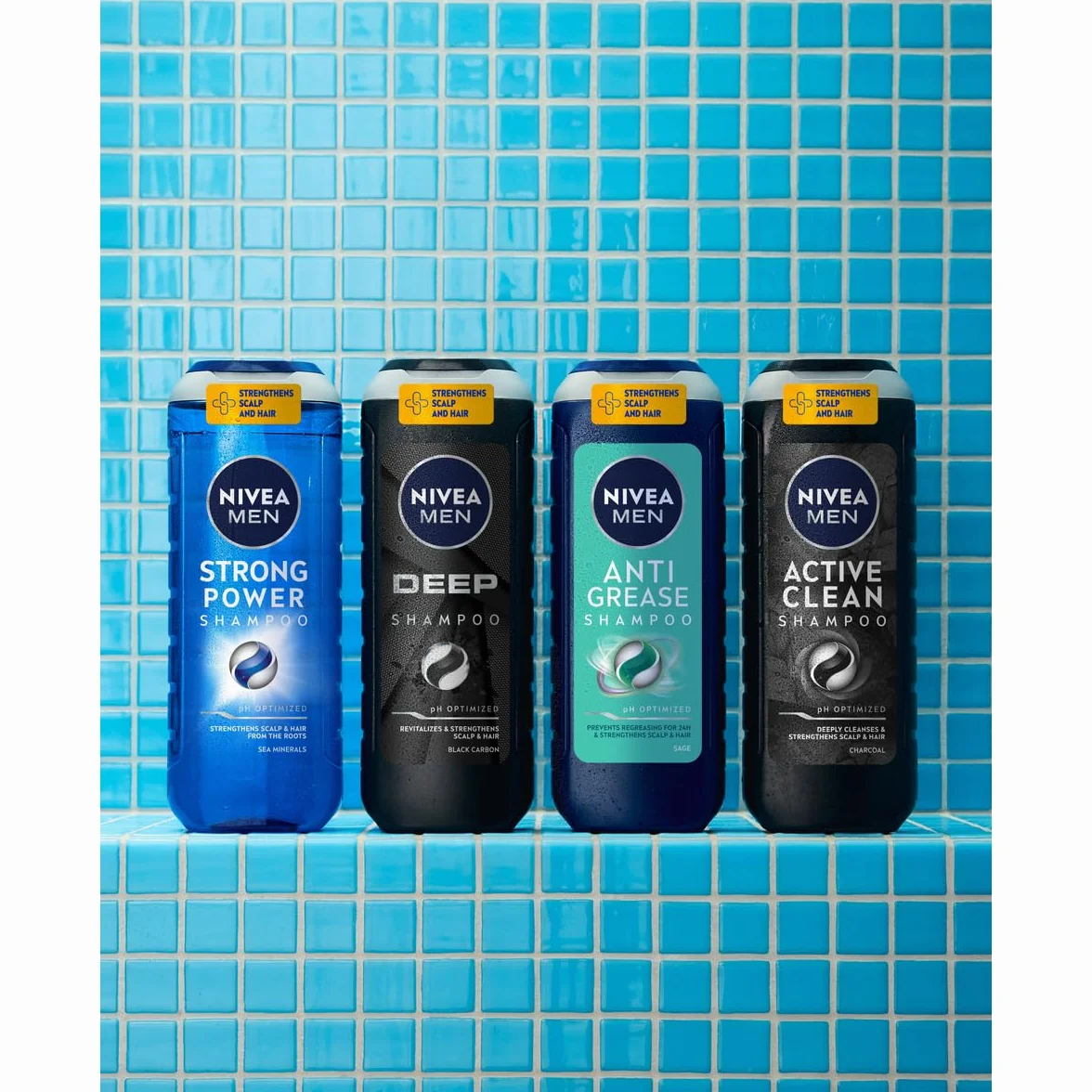 NIVEA MEN ACTIVE CLEAN Oczyszczający Męski Szampon do Włosów z Aktywnym Węglem 500 ml