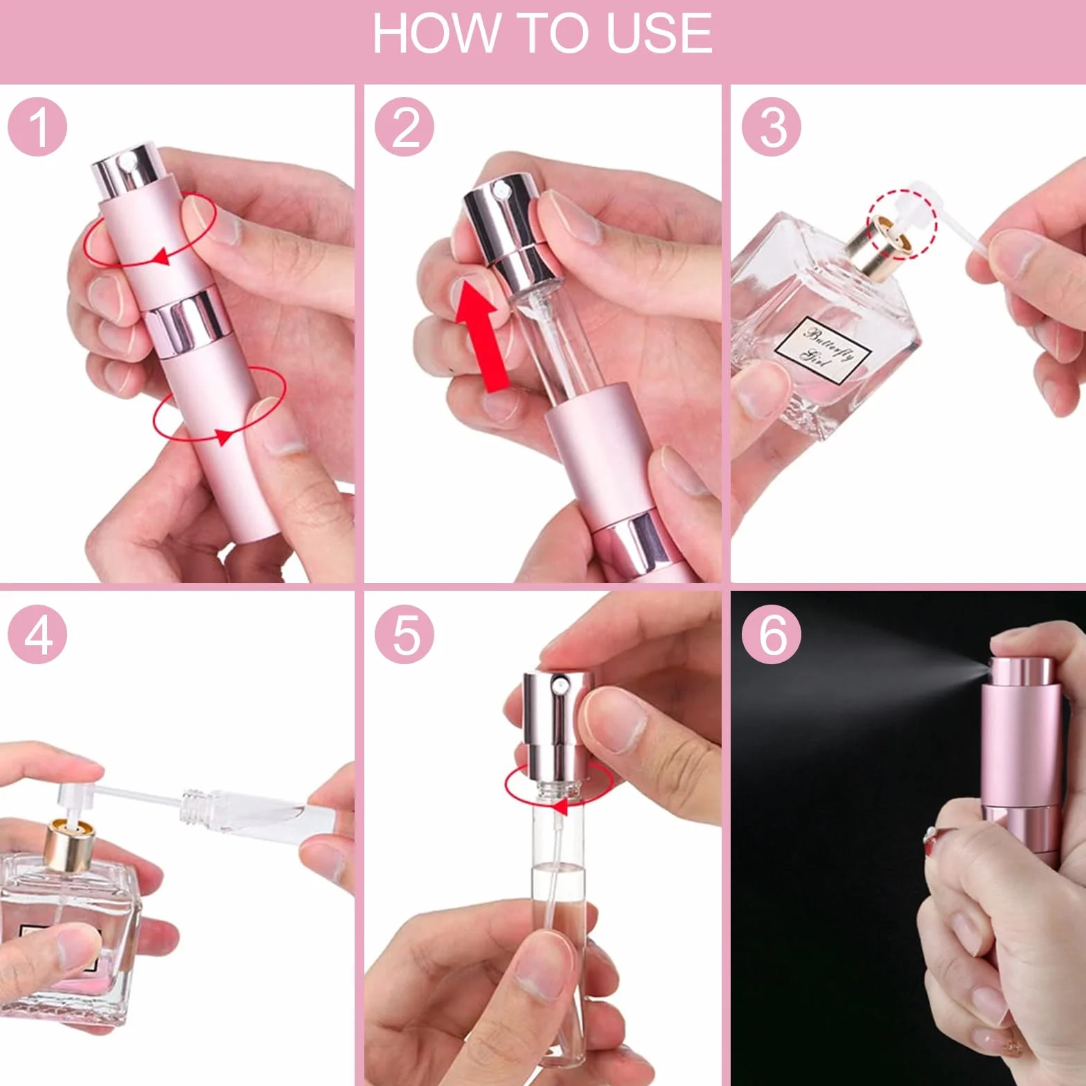 Newpop Rozpylacz do perfum 5 sztuki pusty