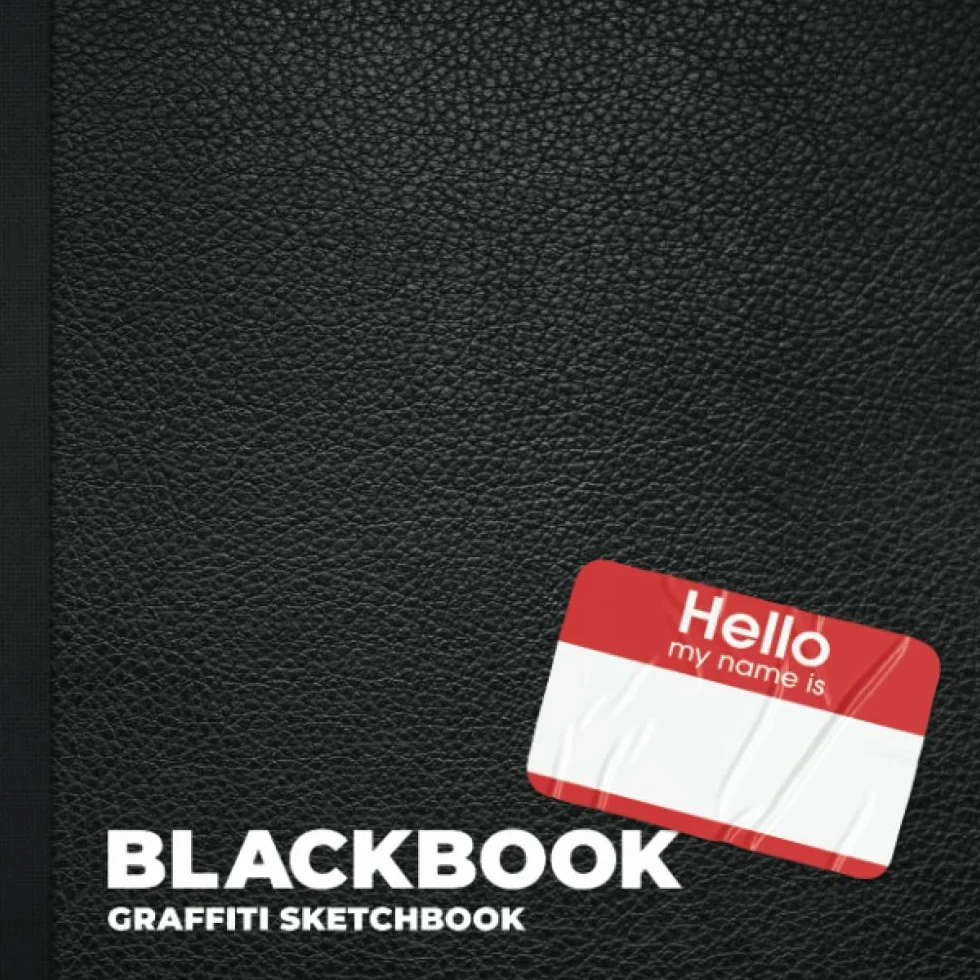 Blackbook Graffiti Sketchbook: Graffiti Sketchbook for Drawing, Painting, Sketching or Doodling - 118 Pages - White Blank and Brick Textured Pages - 8.5 x 8.5 inches