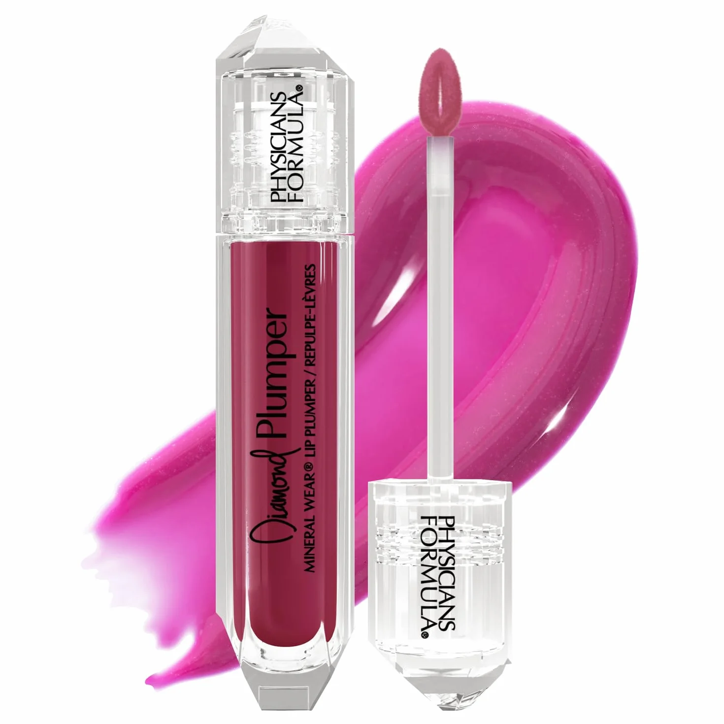 Physicians Formula Diamond Plumper, Ultra-Hydrating Hybrid Gloss Serum Plumper, do Odżywienia, Wypełnienia i Uelastycznienia, Brilliant Berry Diamond