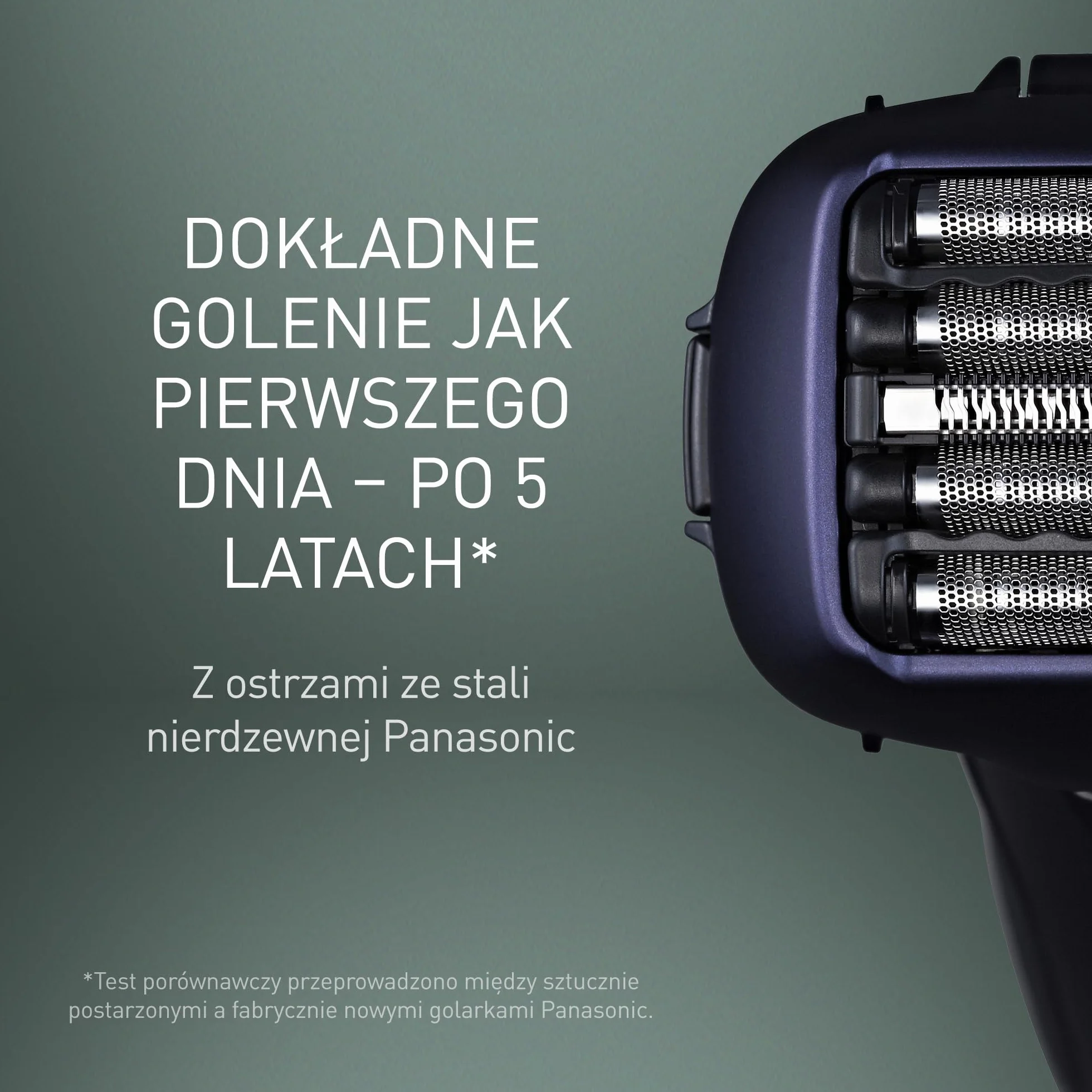 Panasonic Series 800 ES-LV67 golarka na mokro/sucho, 5-krotna głowica tnąca z silnikiem liniowym, w zestawie trymer do długich włosów, granatowy