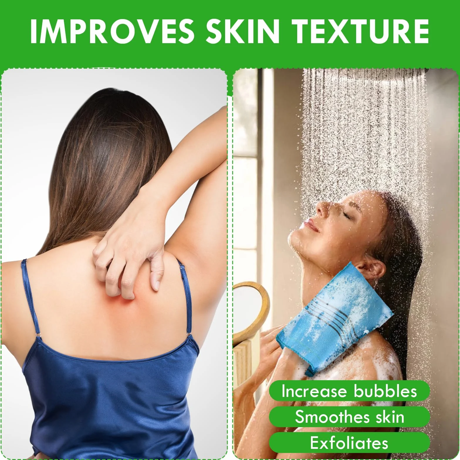 URAQT Koreańska rękawica do peelingu, 5 szt. gąbka do peelingu ciała, rękawica do peelingu ciała, peeling do ciała rękawice do głębokiego czyszczenia usunąć martwą skórę odciski