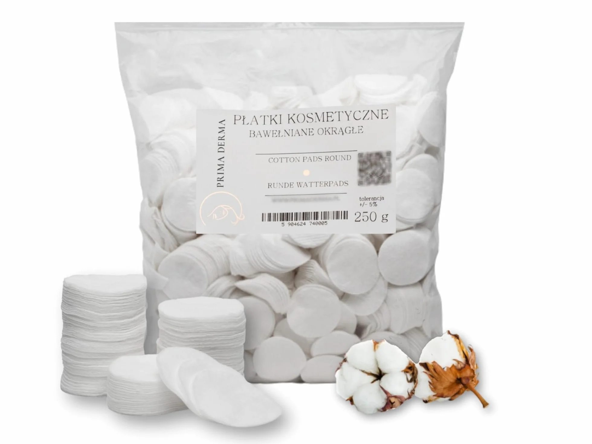 PŁATKI HIGIENICZNE KOSMETYCZNE BAWEŁNIANE okrągłe 0,25kg