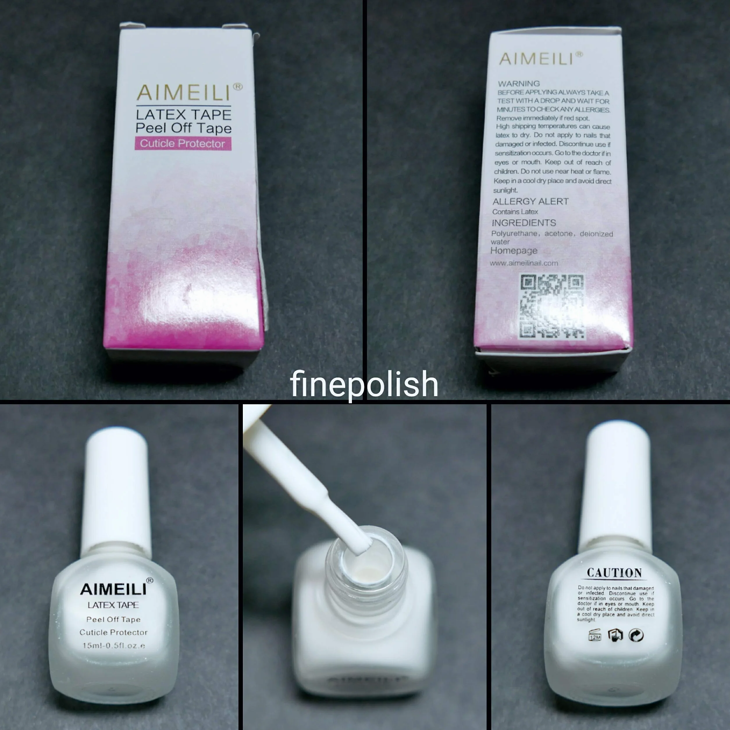 AIMEILI Liquid Latex Peel off Tape korektor do paznokci, ochrona skóry, 15 ml
