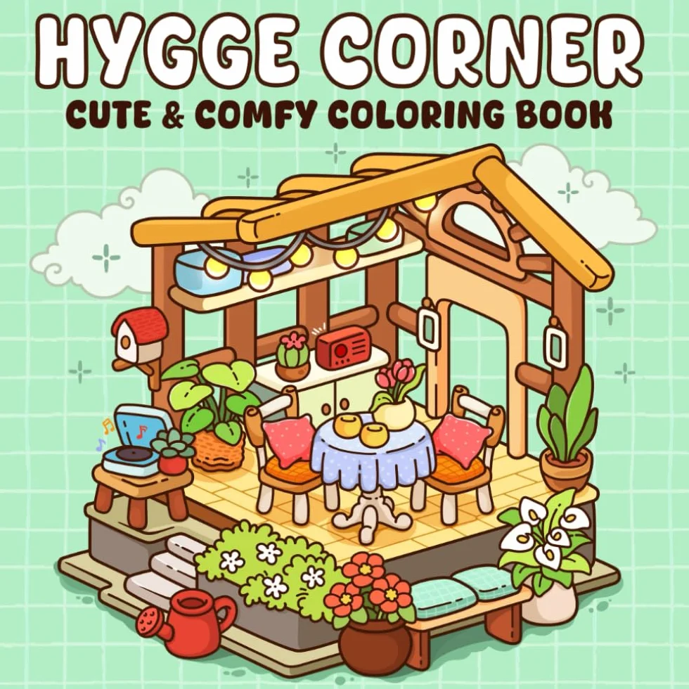 Hygge Corner: A Cozy Hygge Corners Relaxing Coloring Book with Charming Nooks for Adults & Teens