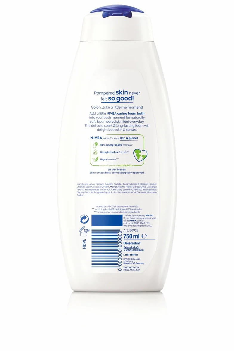NIVEA Care&Relax 2w1 Płyn do kąpieli i żel pod prysznic 750 ml