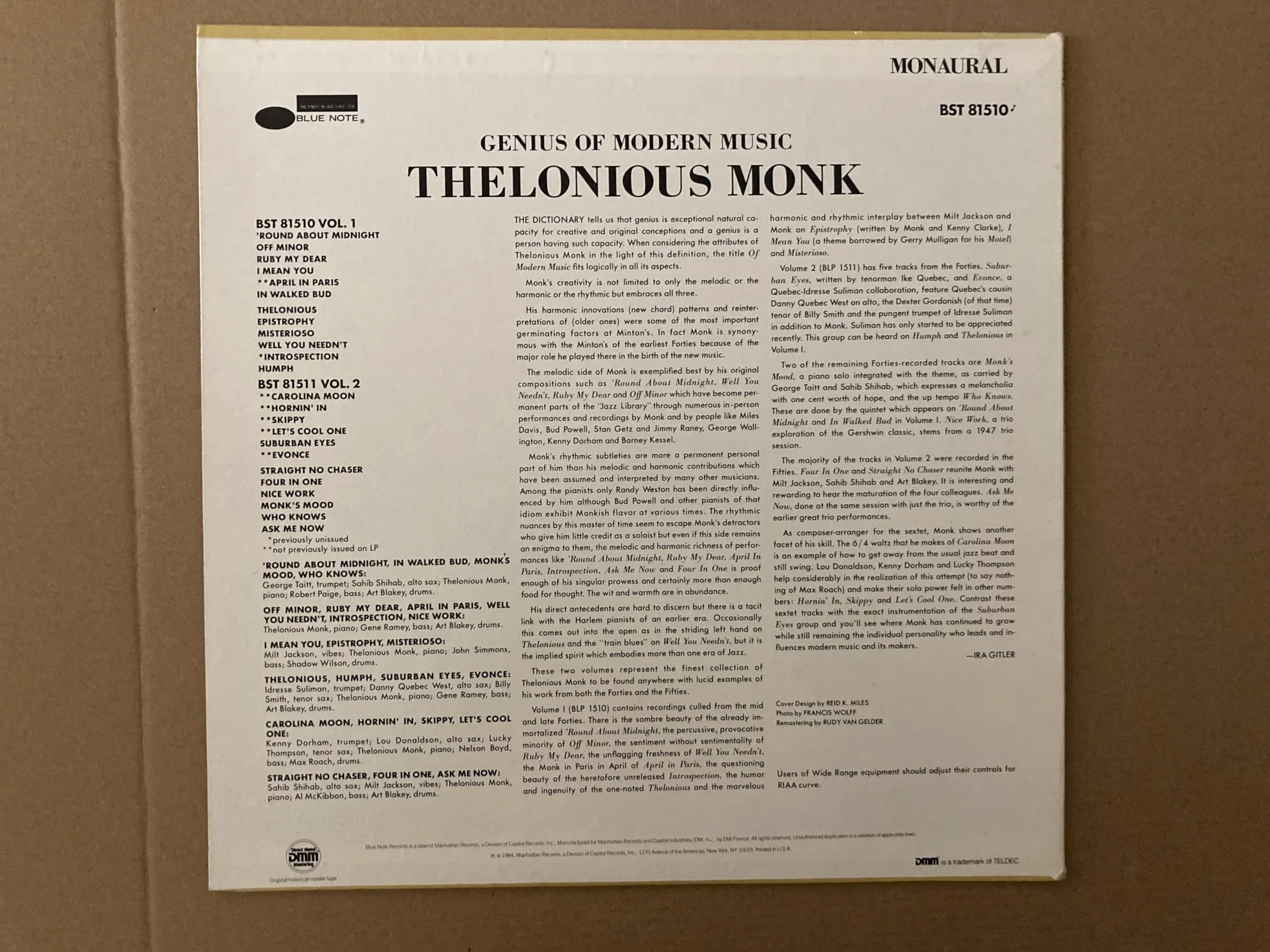 Blue Note Records 75th Anniversary Vinyl Genius Of Modern Music