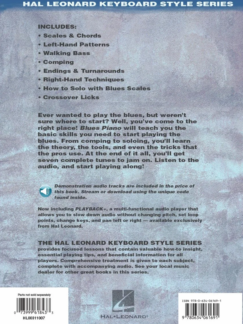 Blues piano piano +enregistrements online: Hal Leonard Keyboard Style Series
