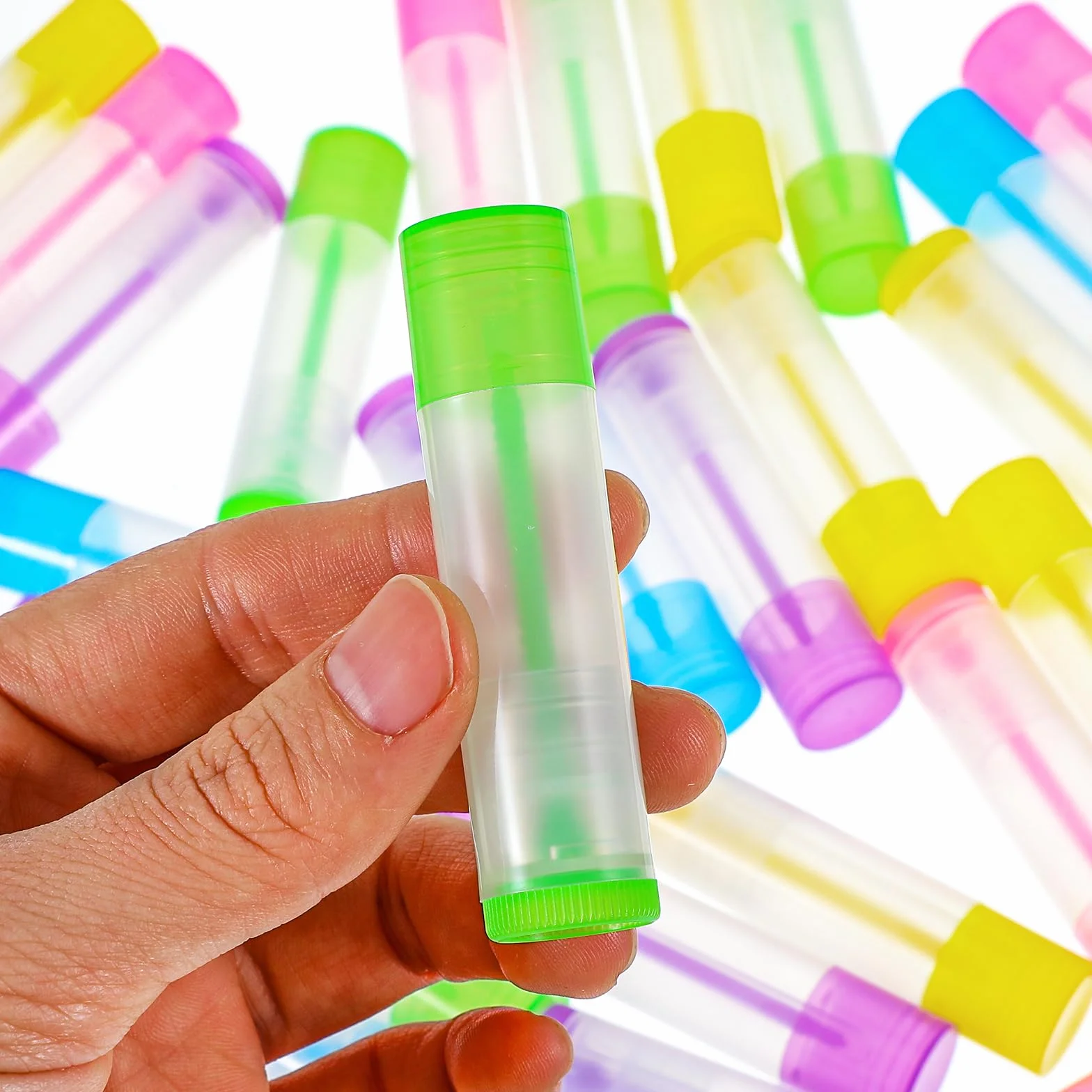 30 szt. tubek na balsam do ust, puste pojemniki na balsam do ust, 5,5 ml, przezroczyste tubki do pomadki, obrotowe plastikowe tubki do szminki z nakrętkami, do wielokrotnego napełniania, tubki do