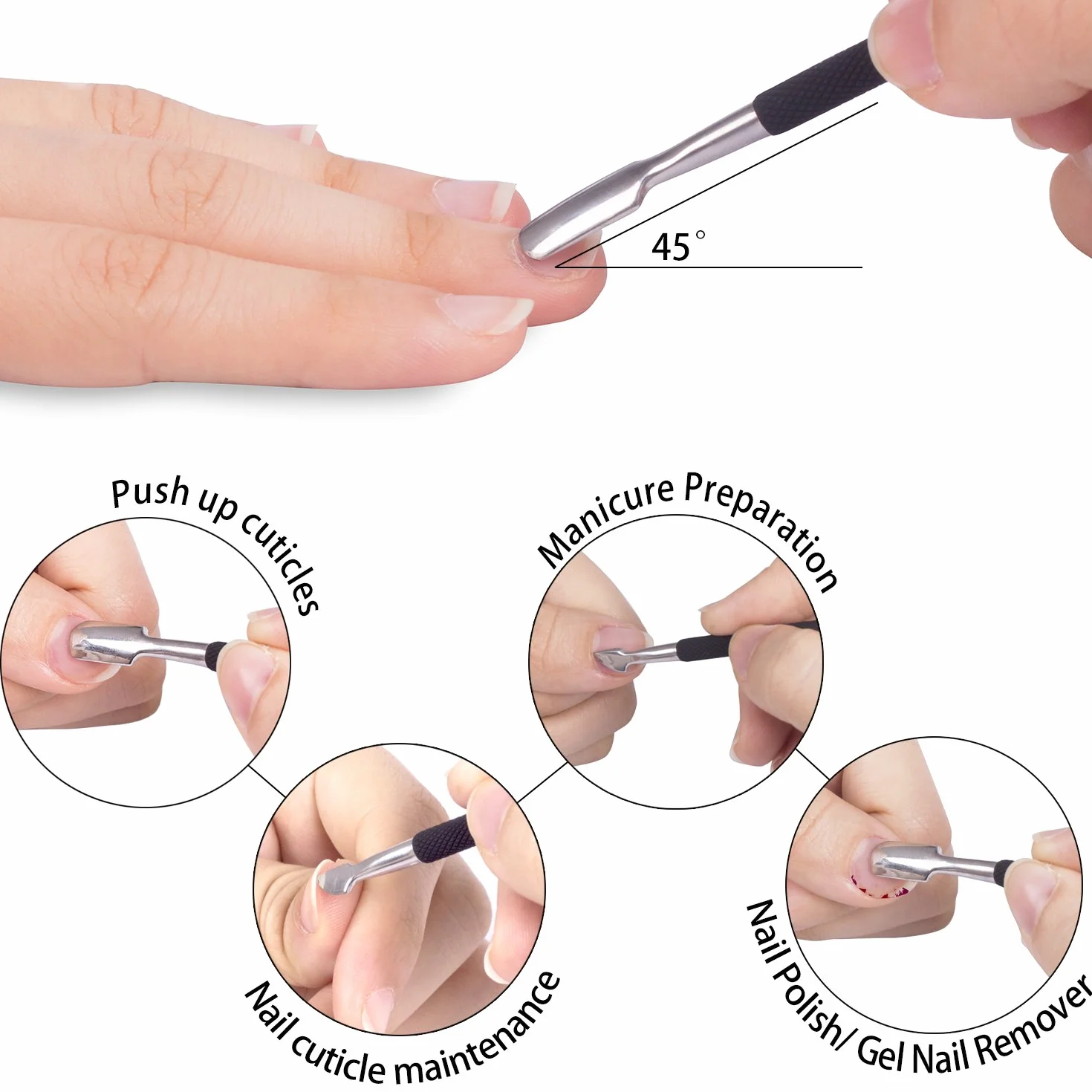 Trymer do skórek ze stali nierdzewnej, profesjonalny obcinacz do skórek, narzędzia do manicure i pedicure