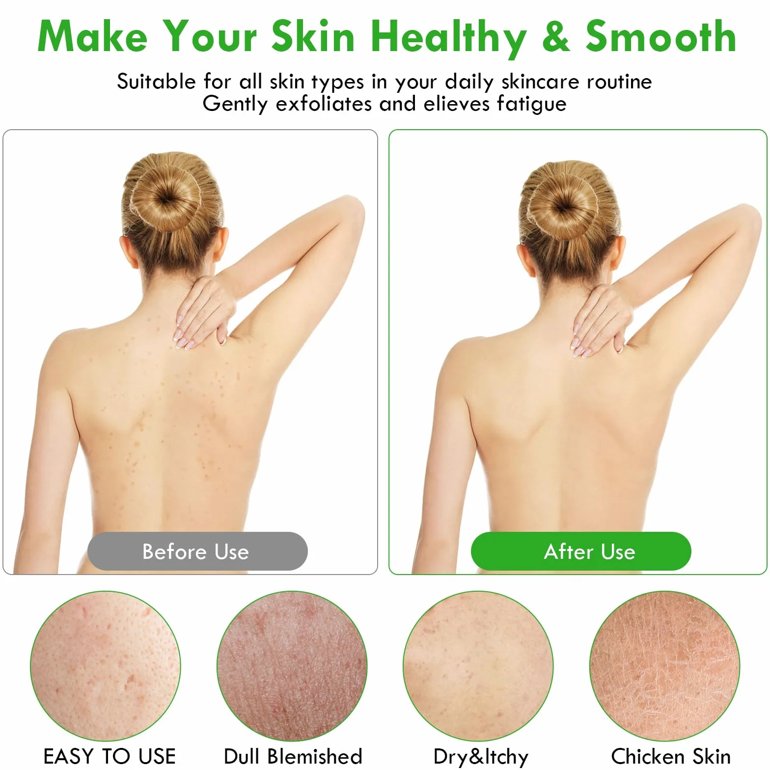 URAQT Koreańska rękawica do peelingu, 5 szt. gąbka do peelingu ciała, rękawica do peelingu ciała, peeling do ciała rękawice do głębokiego czyszczenia usunąć martwą skórę odciski