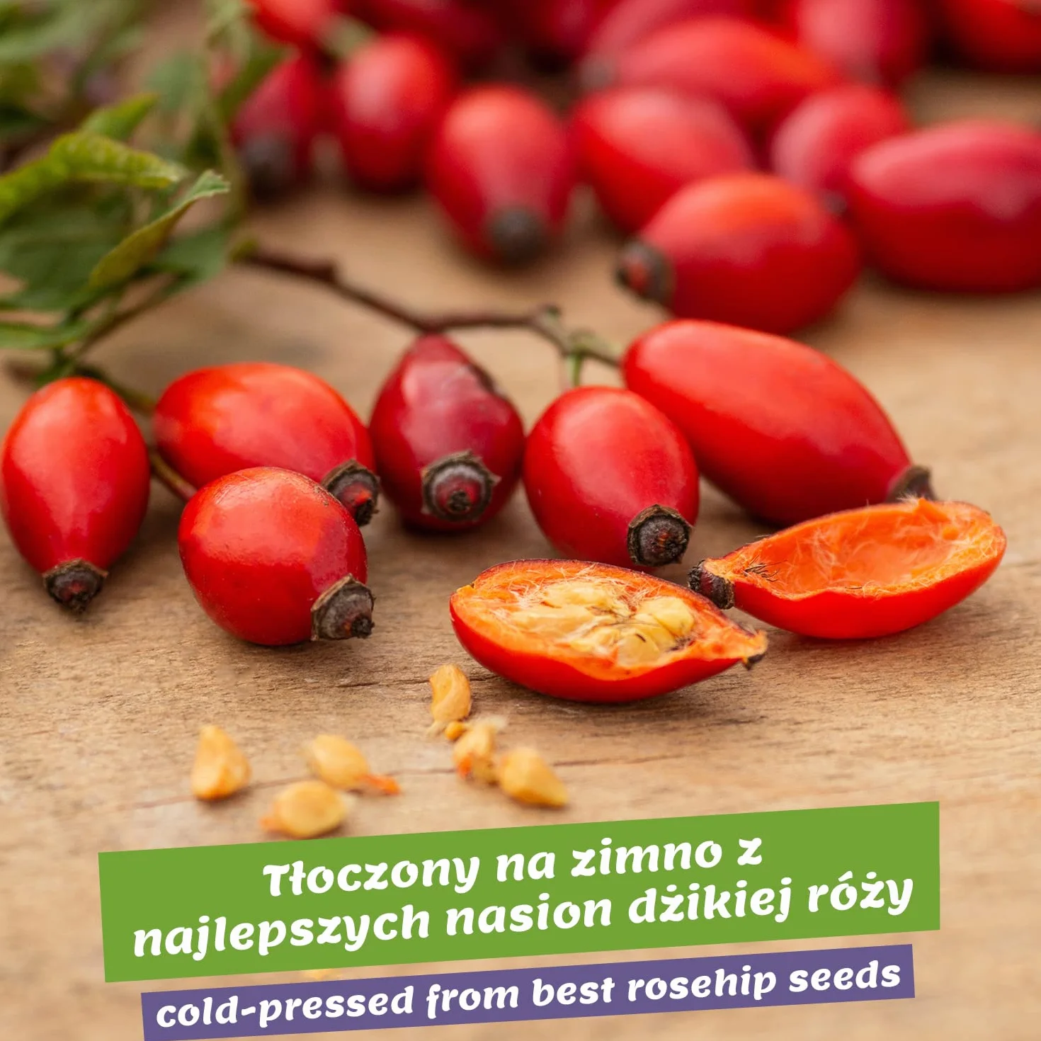 Olejek z Dzikiej Róży 50ml - Rosehip Oil - 100% organiczny, tłoczony na zimno, wegański