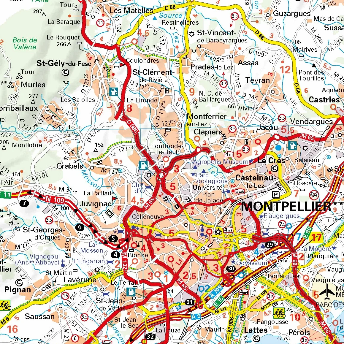 Carte Régionale Languedoc-Roussillon 2026: Occitanie Est