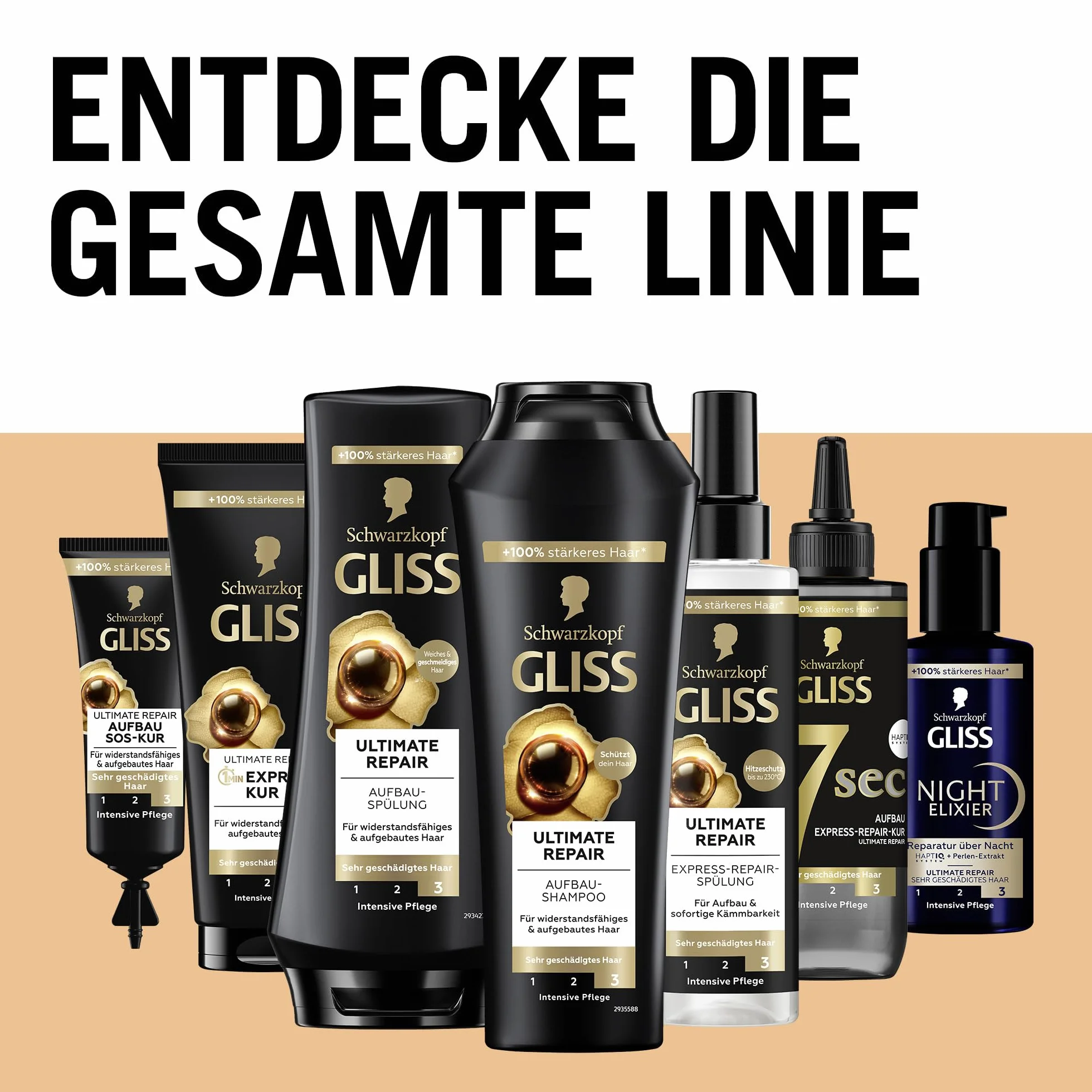 Gliss Kur Ultimate Repair kuracja do włosów 200 ml 7 Sec Express-Repair