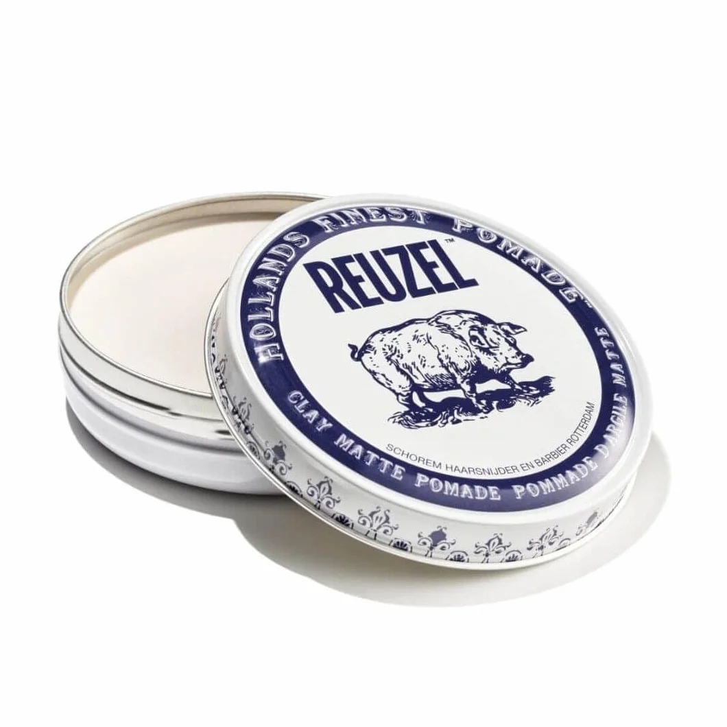 Clay Matte Pomade by Reuzel for Men - 1.3 oz Pomade
