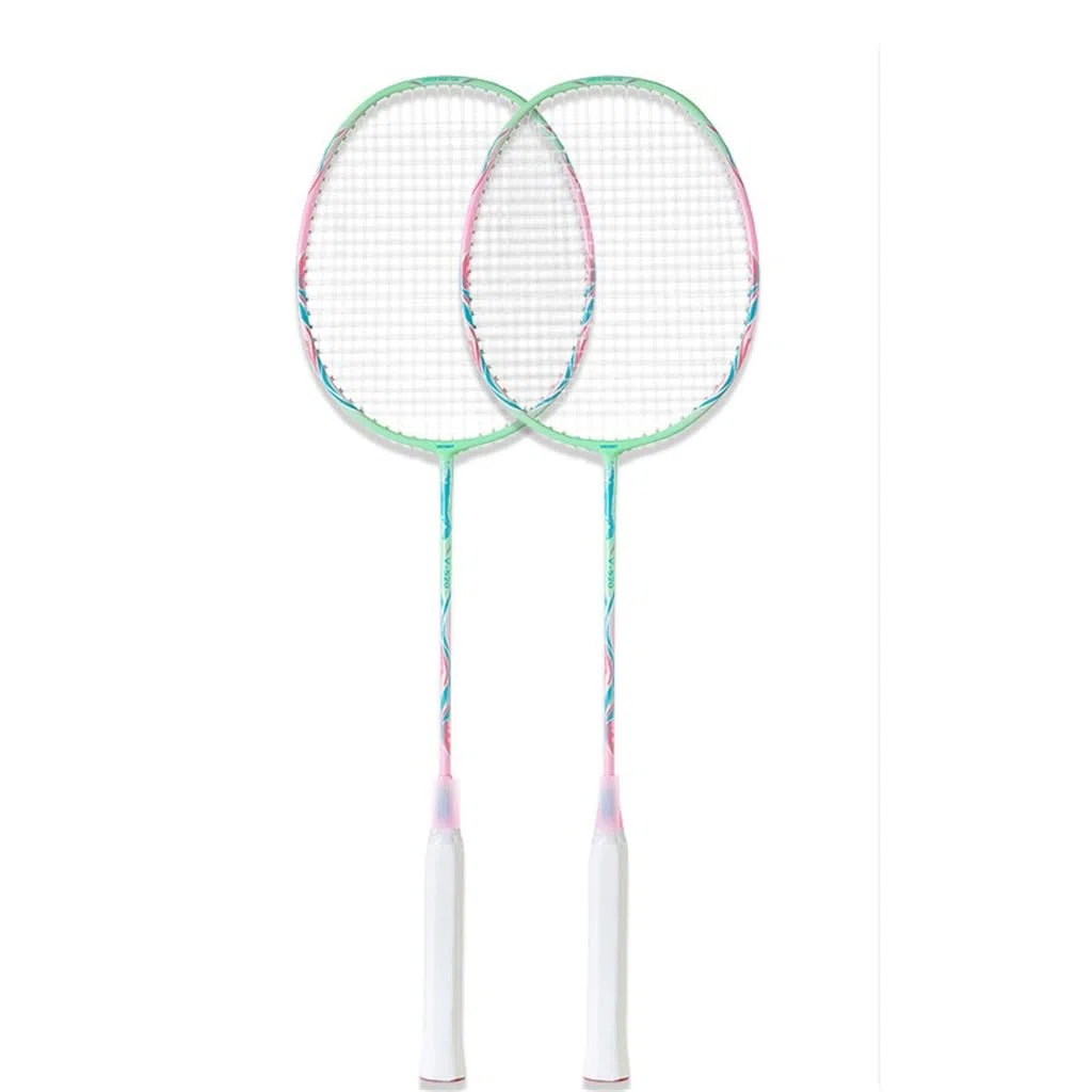 Carbon Fibre Siamese Light Badminton Racket Set Sports Men And Women Singles and Doubles Training Sporting Goods