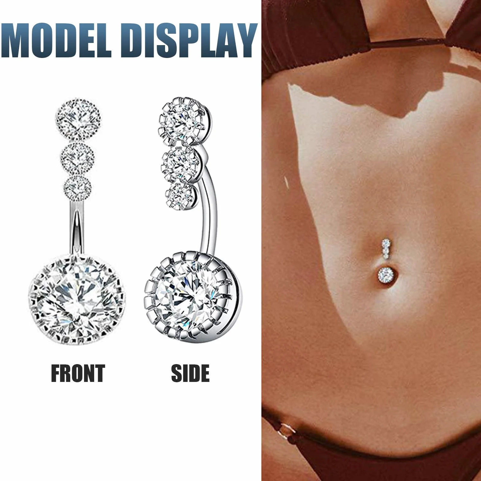 JSTHHTT 10 sztuk kolczyków do pępka dla kobiet w ciąży, piercing do pępka, motyl serce kwiat, zawieszka do pępka, biżuteria damska, piercing do pępka, zestaw, NO