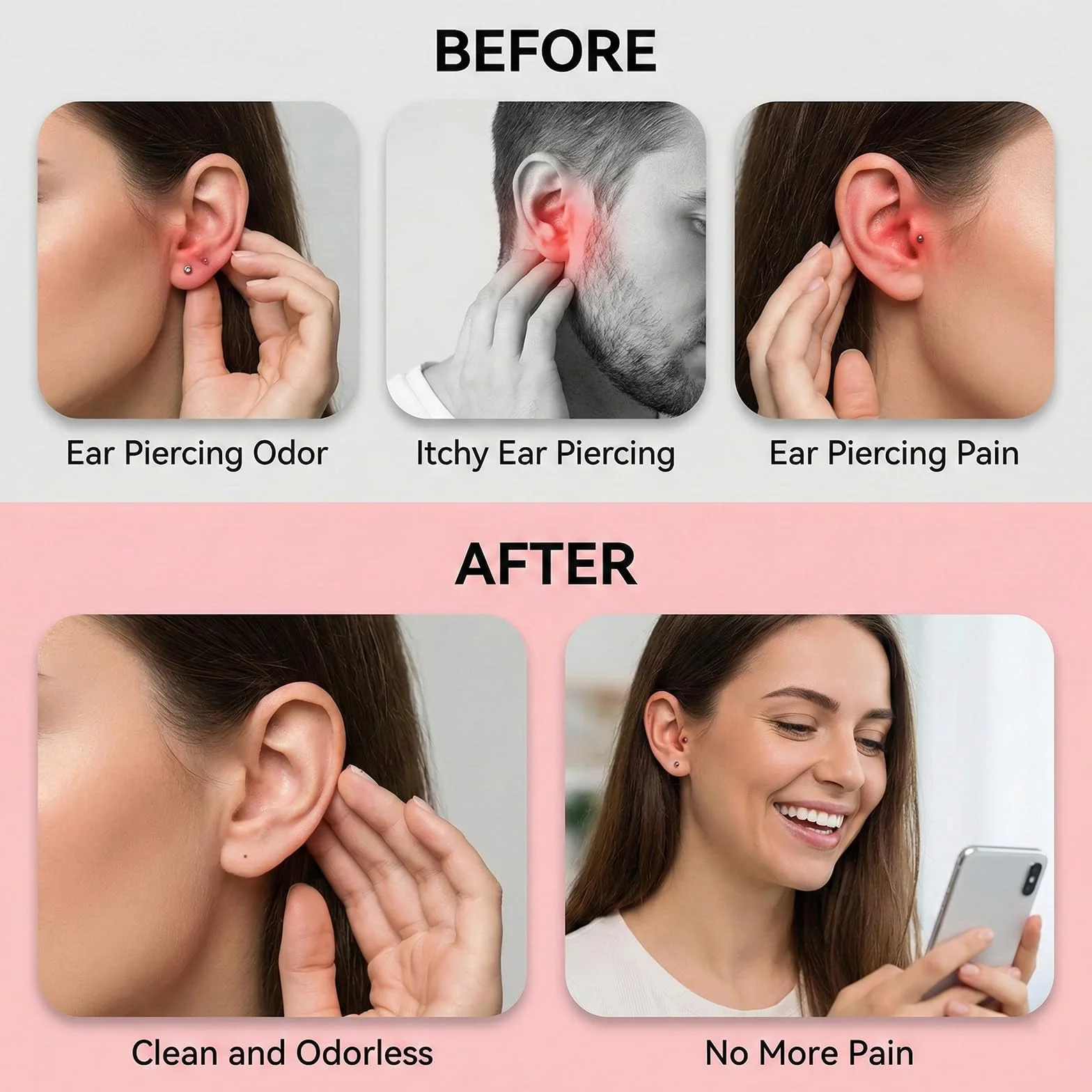 360 szt. nici do przekłuwania uszu, jednorazowe, do czyszczenia otworów, piercing do nosa, 6 kolorów, narzędzie do czyszczenia otworów w uszach, dla dziewcząt, kobiet, mężczyzn, 360 szt