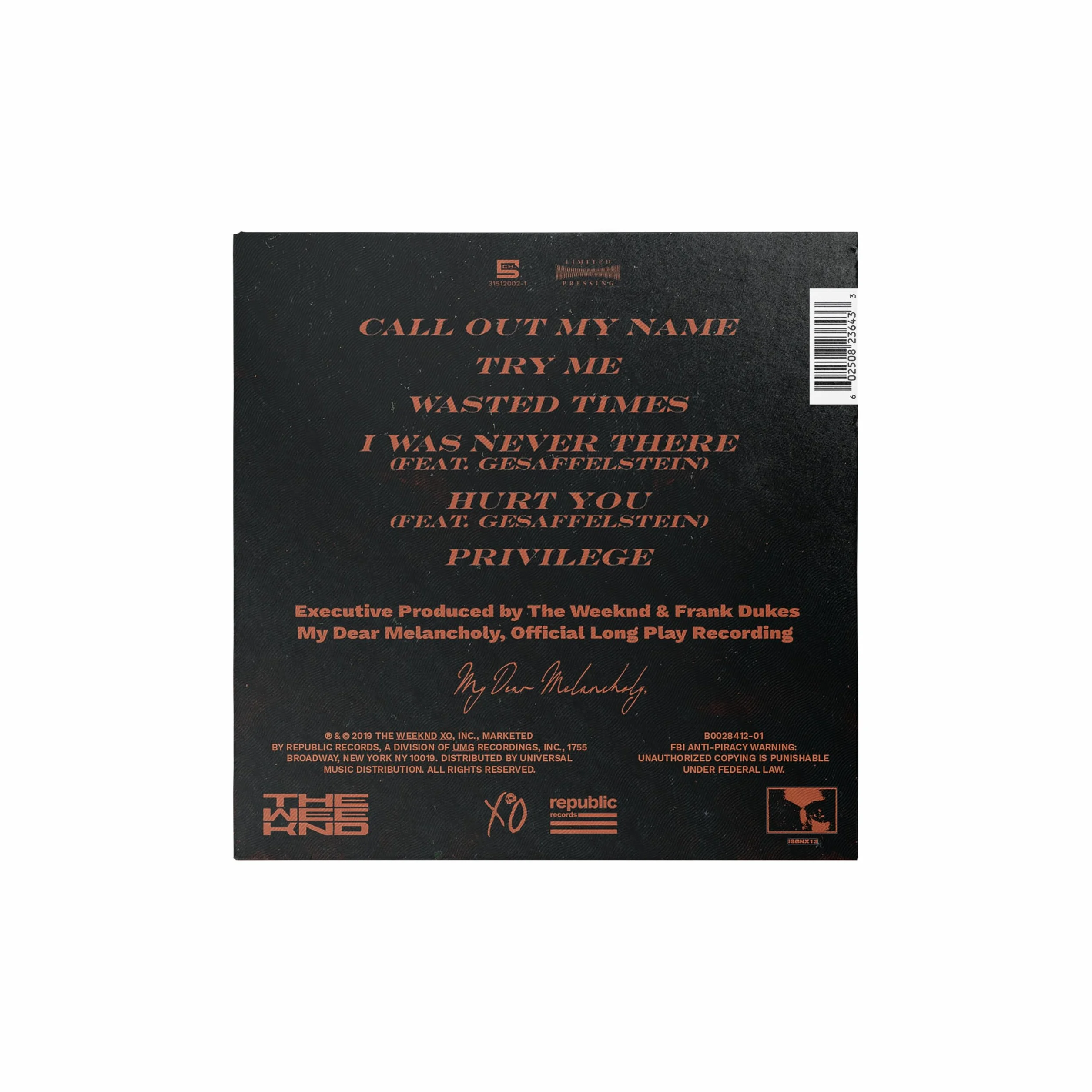 My Dear Melancholy,