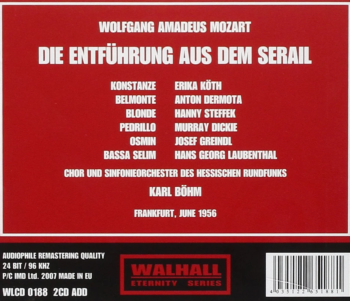 Die Entfuhrung Aus Dem Serail Bohm Frankfurt Radio Koth