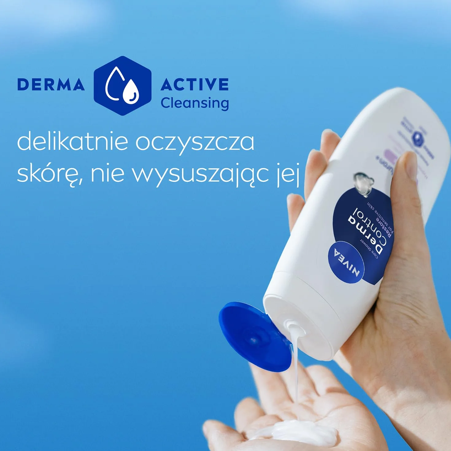 NIVEA Derma Control Restore Regenerujący żel pod prysznic z kwasem hialuronowym i witaminą E 250 ml