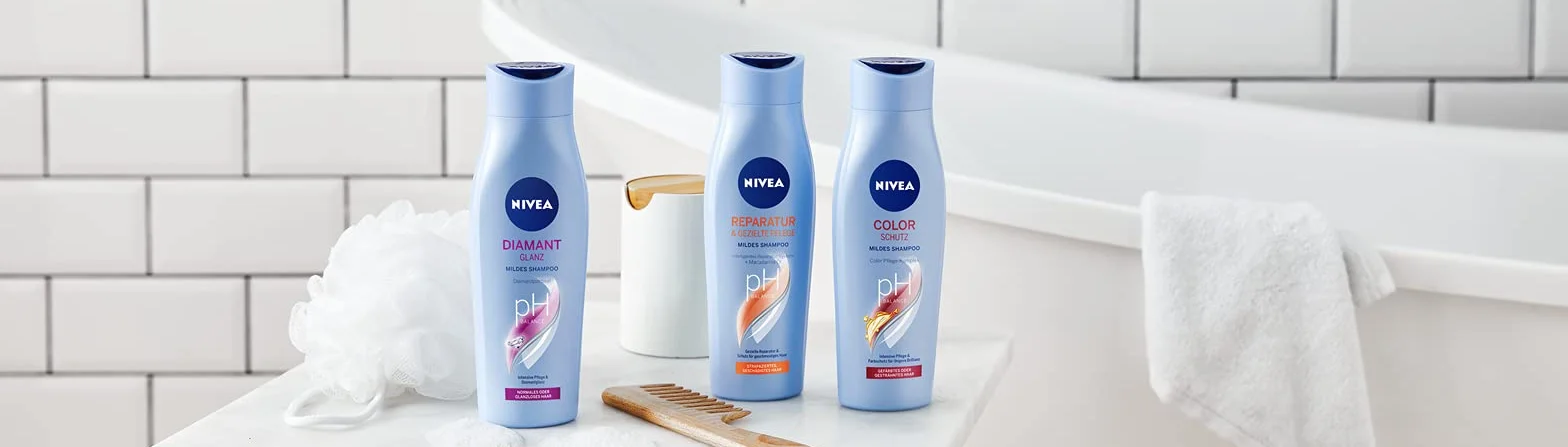 NIVEA Volume & Strength szampon do włosów – ekstrakt z bambusa i kolagen, dodający objętości oraz pielęgnacyjna formuła bez silikonów – 400 ml