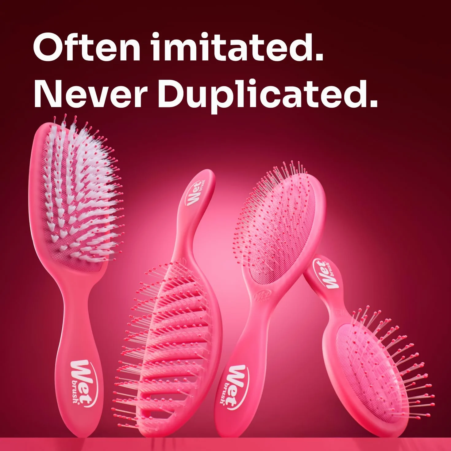 WetBrush Original Detangler Hair Brush Ultra Soft Intelliflex Bristles Desert Afterglow Pink