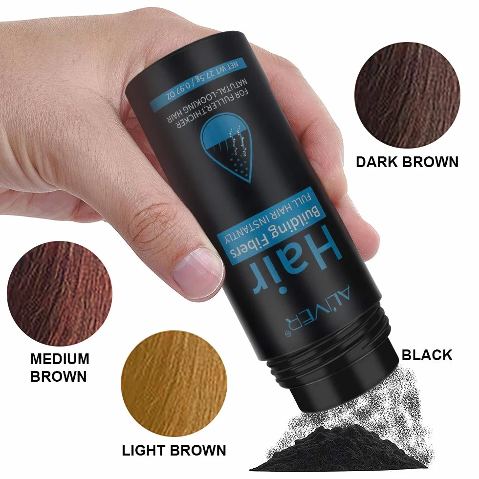 Al'iver Włókna do włosów Spray w proszku Ciemny brąz 27,5 g
