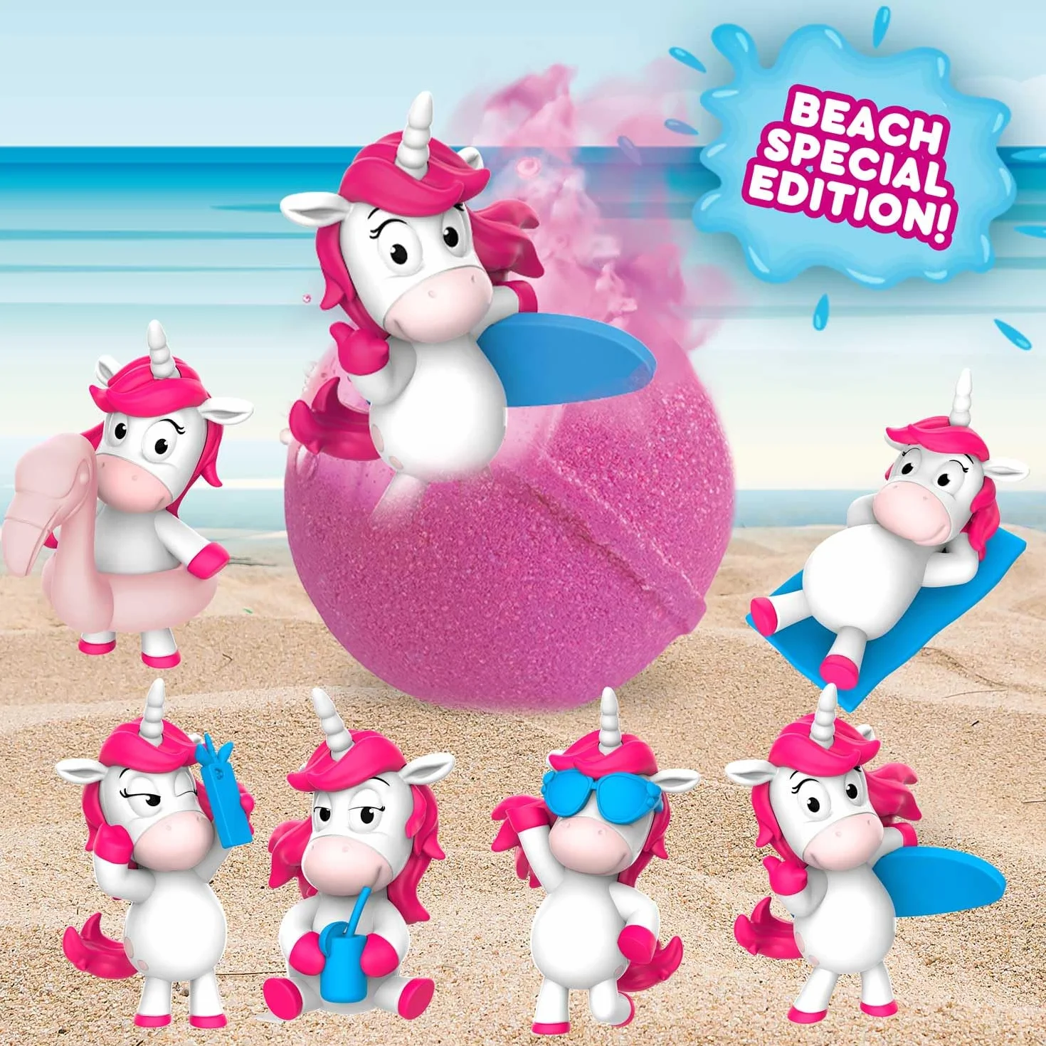 Inkee Craze Unicorn Beach Kula do Kąpieli Różowy 100 g