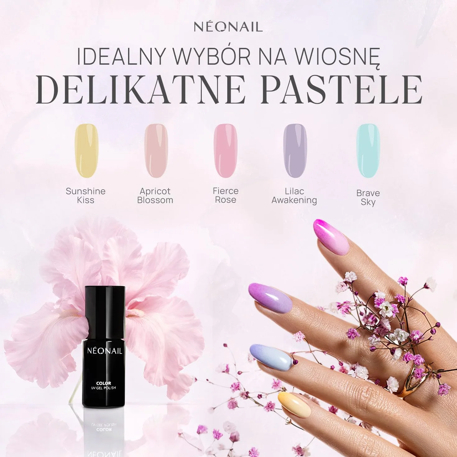 NÉONAIL Lakier hybrydowy do paznokci Brzoskwiniowy Apricot Blossom 7,2 ml UV LED
