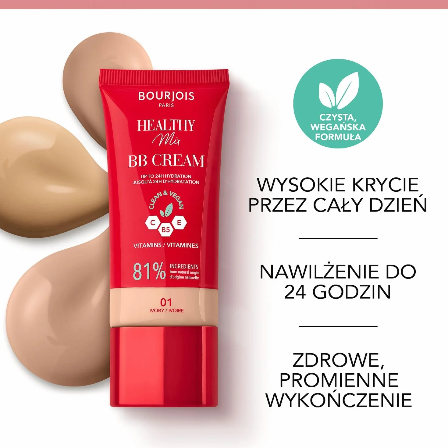 Bourjois Healthy Mix kryjący krem BB nr 02 Vanilla, 30 ml