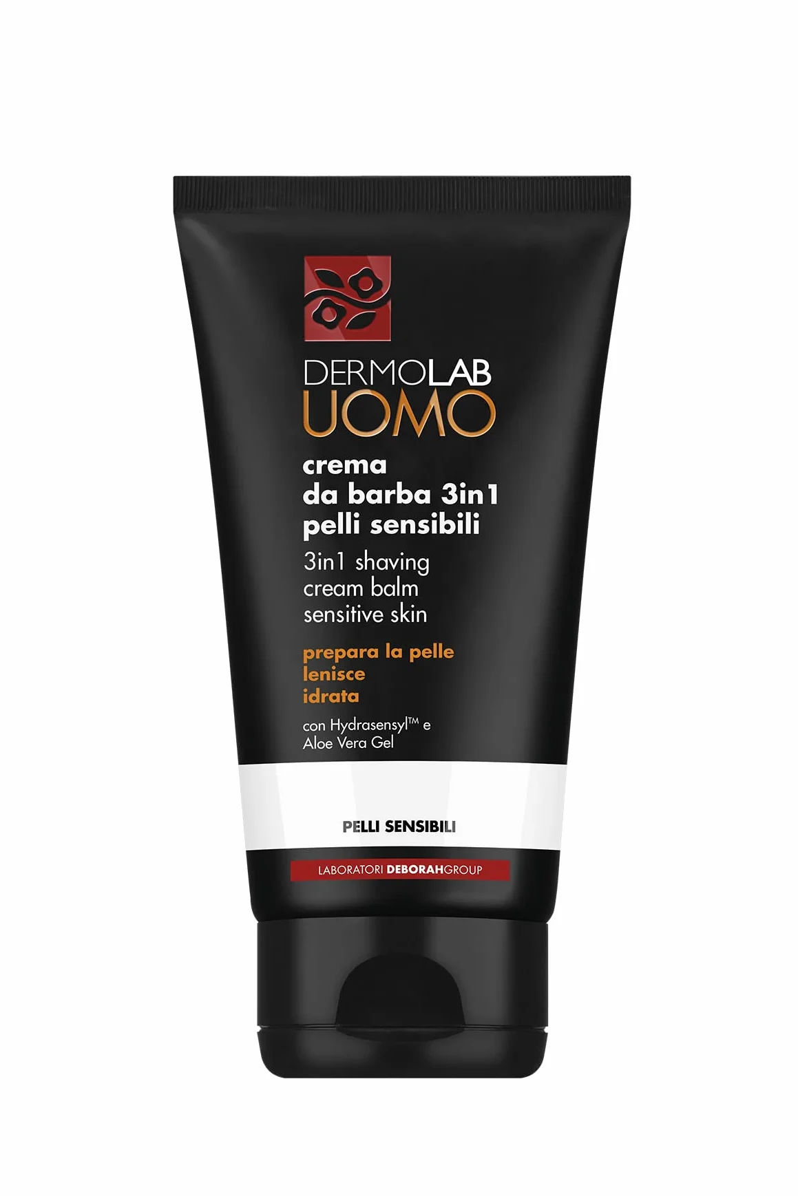 Dermolab Mężczyźni - krem do golenia do działania 3 w1 do przygotowania, golenia i pielęgnacji skóry wrażliwej człowieka, 150 ml