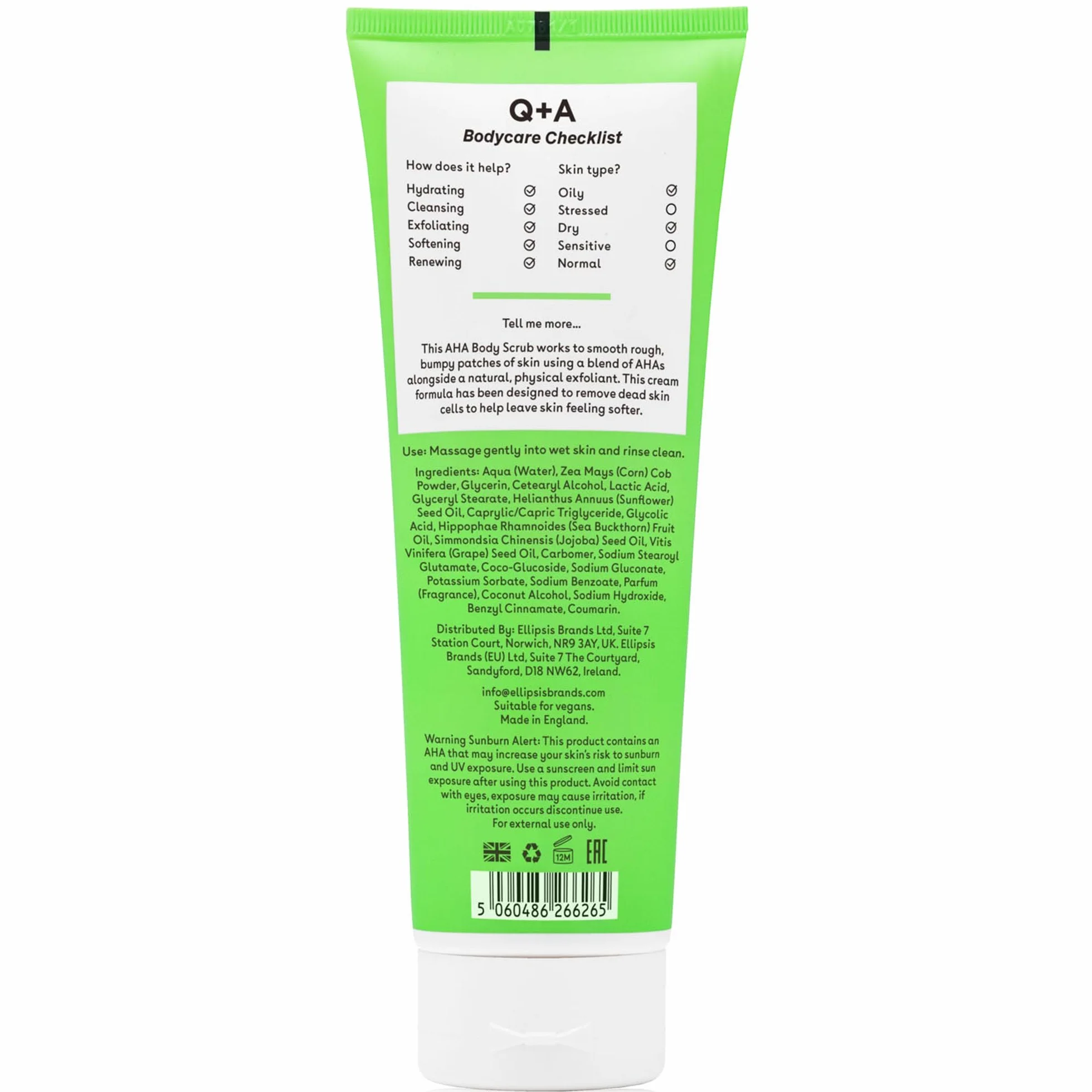 Q+A AHA peeling do ciała 2 x