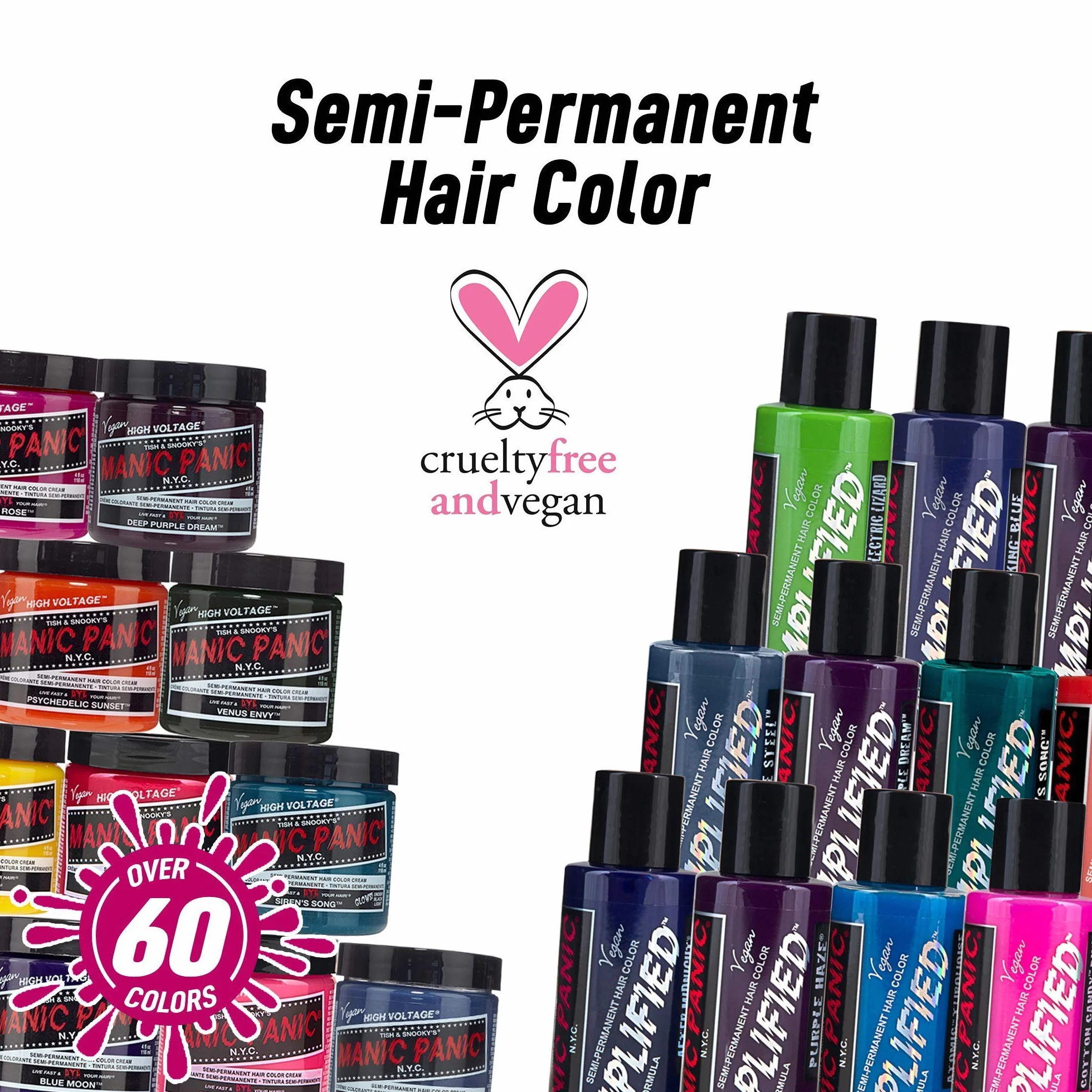 Manic Panic Różowy wojownik, Bez okrucieństwa, Wegańskie i żywe 118ml