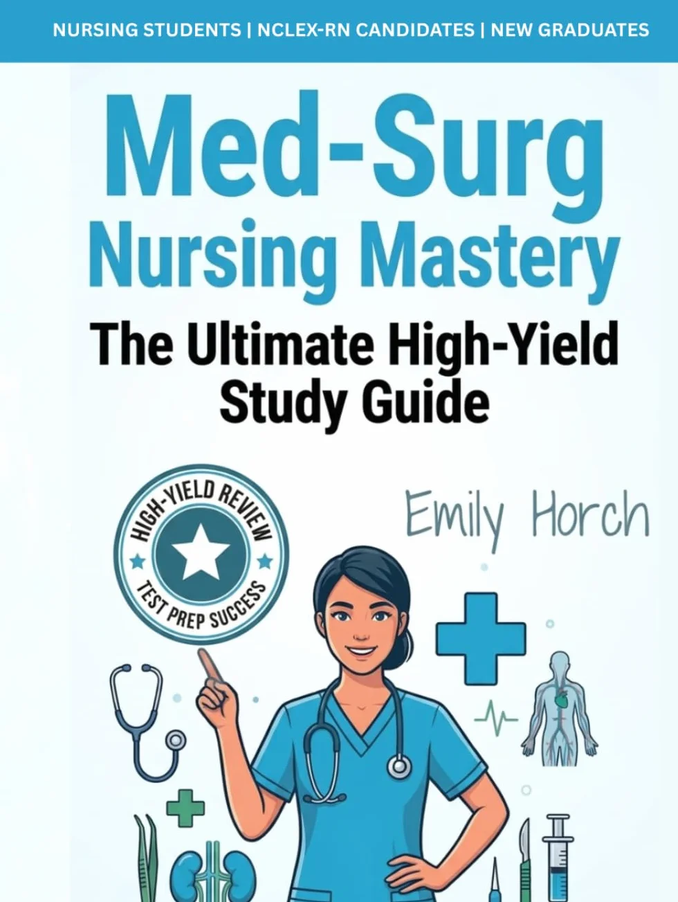 Med-Surg Nursing Mastery: The Ultimate High-Yield Study Guide: A Comprehensive Medical-Surgical Review of All Body Systems and Exam Essentials for Nursing Students & NCLEX-RN Prep.