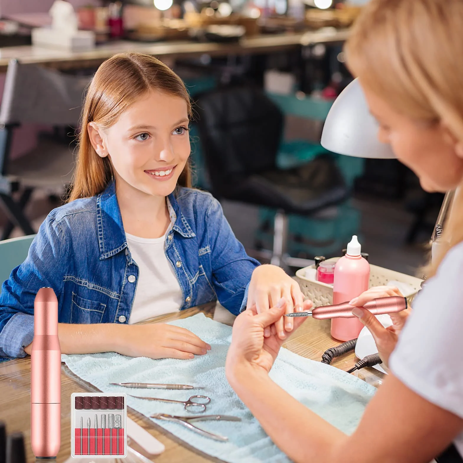 Elektryczny frez do paznokci 12 w 1 Zestaw do manicure i pedicure 20000 RPM Regulowana prędkość