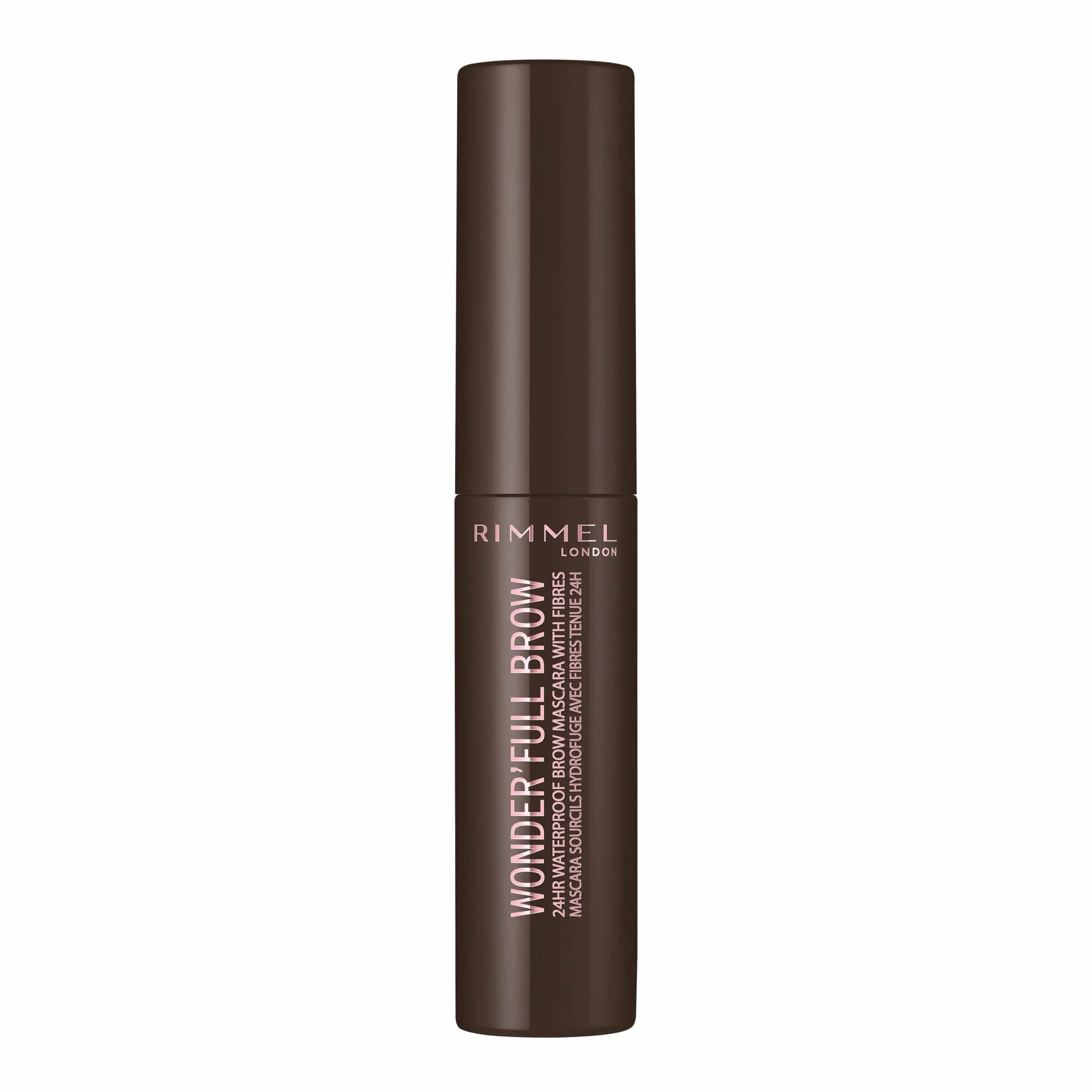 Rimmel Wonder'full Brow 24h zwiększająca objętość maskara do brwi, wodoodporny tusz do brwi, pielęgnujący, nr 3 – Dark