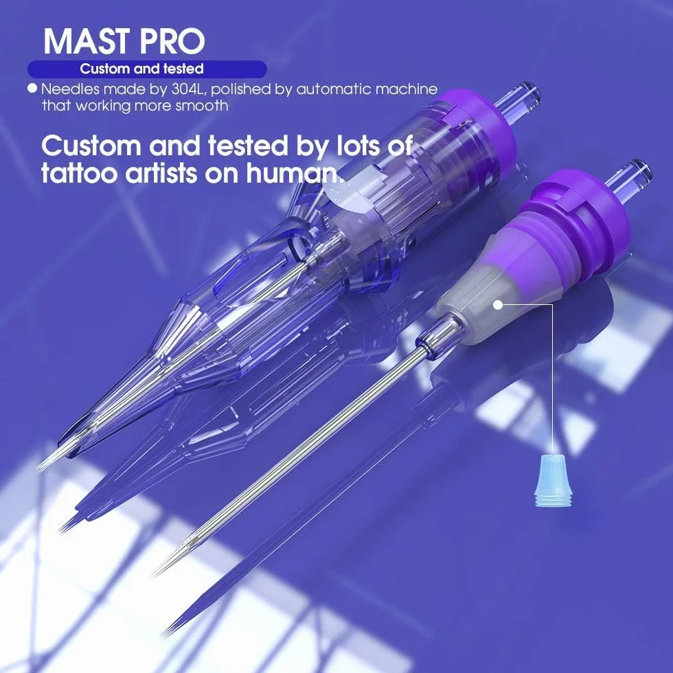 Mast Pro Tattoo Cartridge Needles 20Pieces #10 0.30 Standard Round Liner Microblading Tattoo Needle Cartridge