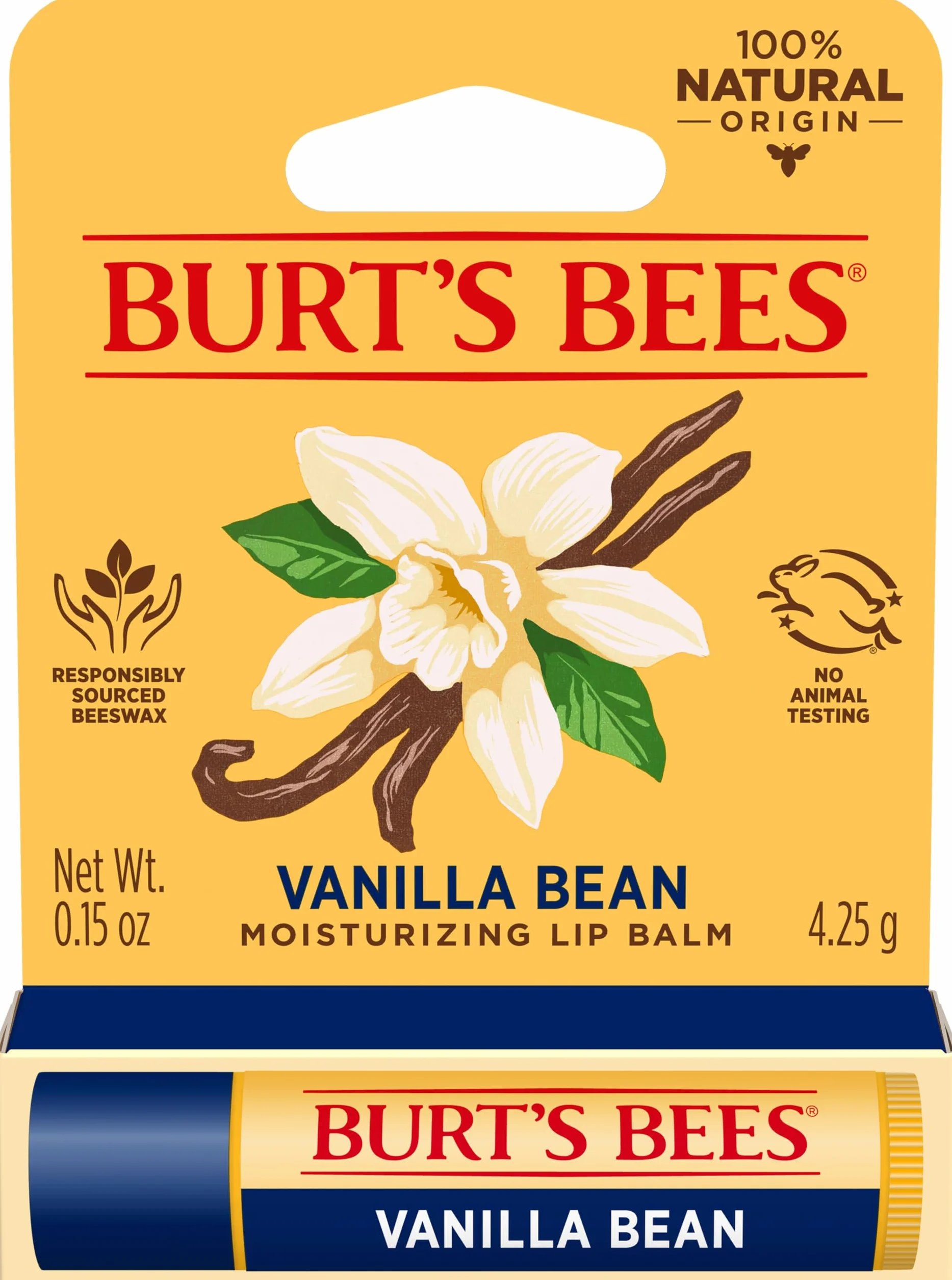 Burt'S Bees Vanilla Bean Balsam do Ust, 4.25 g