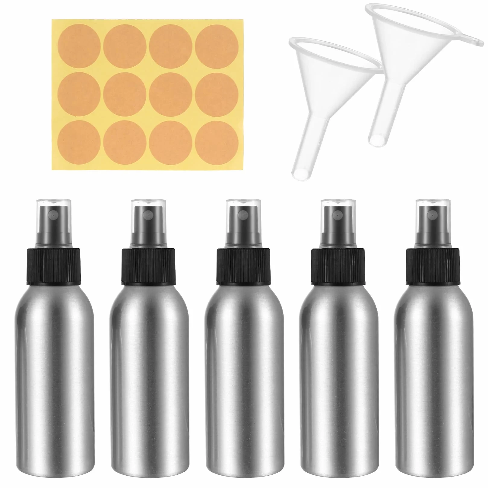 Aluminiowy Atomizer 100ml 5 Sztuk Puste Butelki z Rozpylaczem do Kosmetyków