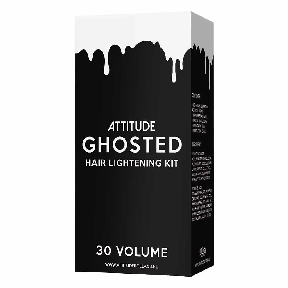 Attitude Hair Dye Ghosted 30 Volume KIT (9%) Zestaw do rozjaśniania włosów Biały