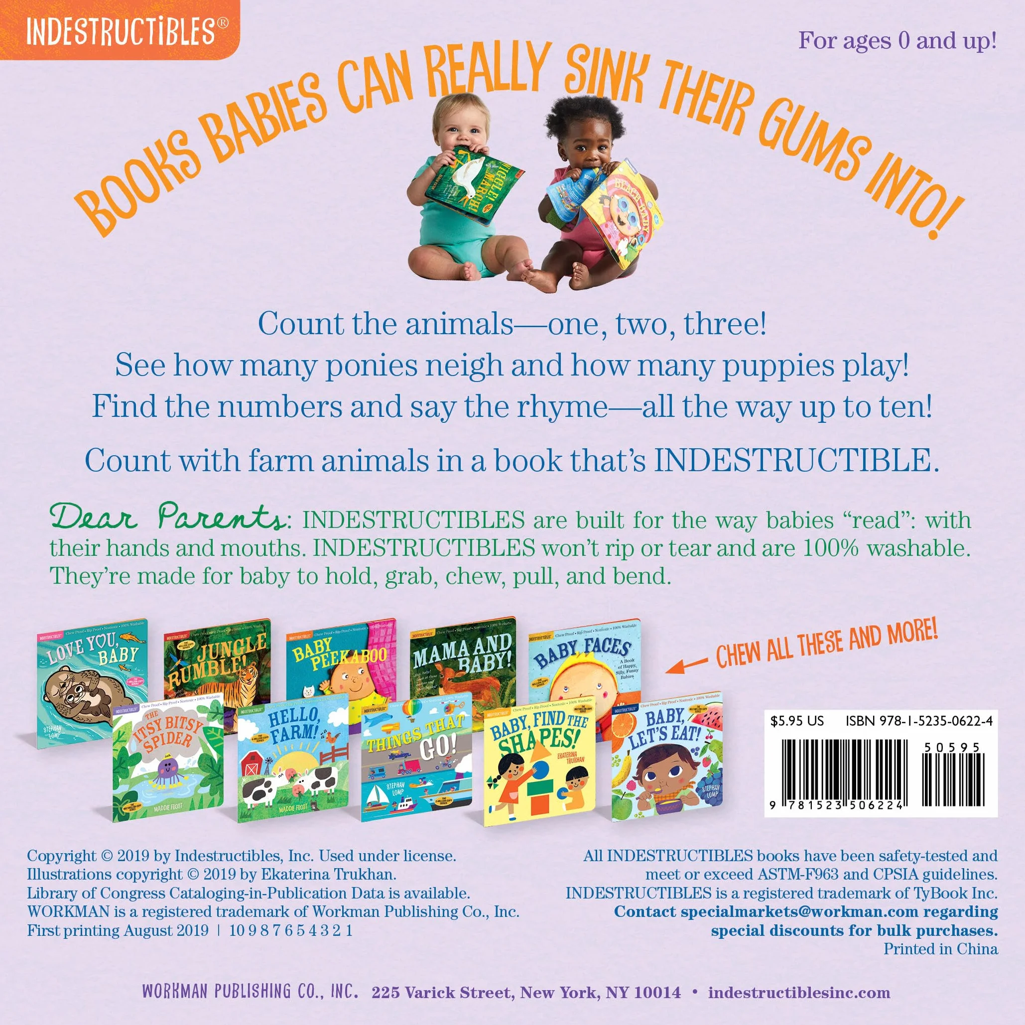 Indestructibles: Baby, Let's Count!: Chew Proof - Rip Proof - Nontoxic - 100% Washable (Book for Babies, Newborn Books, Safe to Chew)
