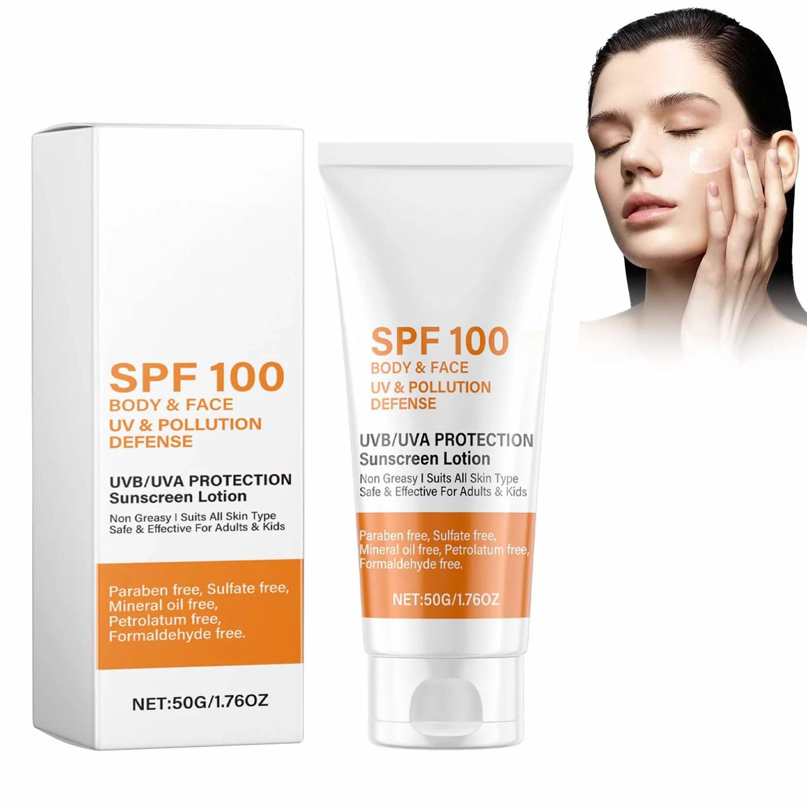 Balsam do opalania SPF 100 spray przeciwsłoneczny ochrona UV do twarzy i skóry tłustej