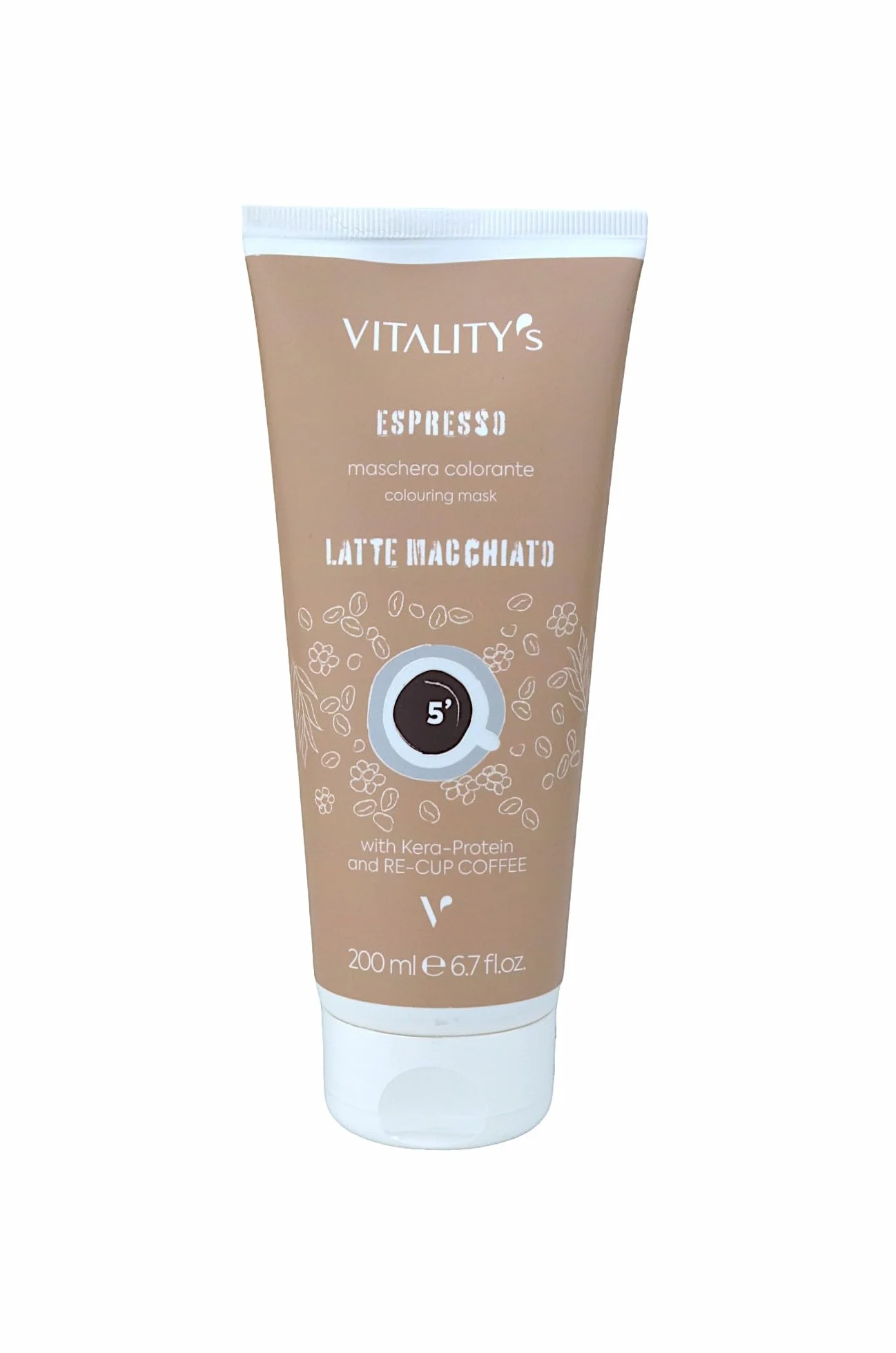 Vitalitys Espresso Latte Macchiato 200 ml kawa mleczna odżywka do barwienia i pielęgnacji