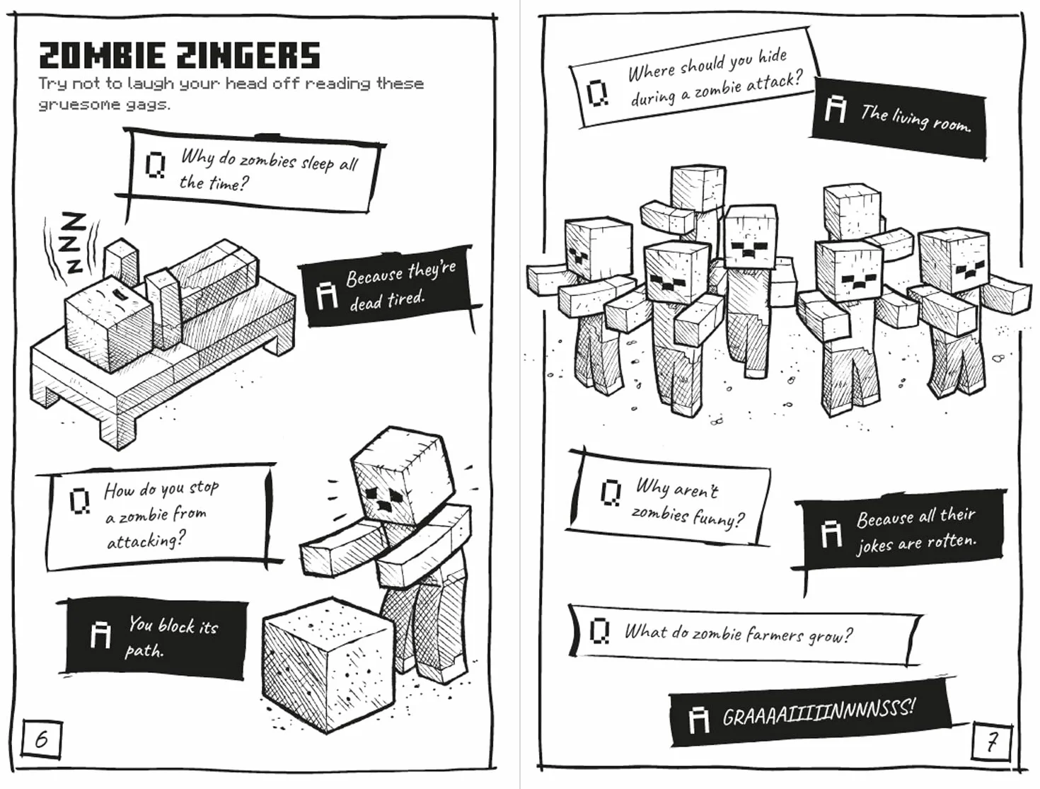 Minecraft Joke Book: An official illustrated Minecraft children’s joke book – perfect for funny kids who are into video games aged 7, 8, 9, 10 and 11!