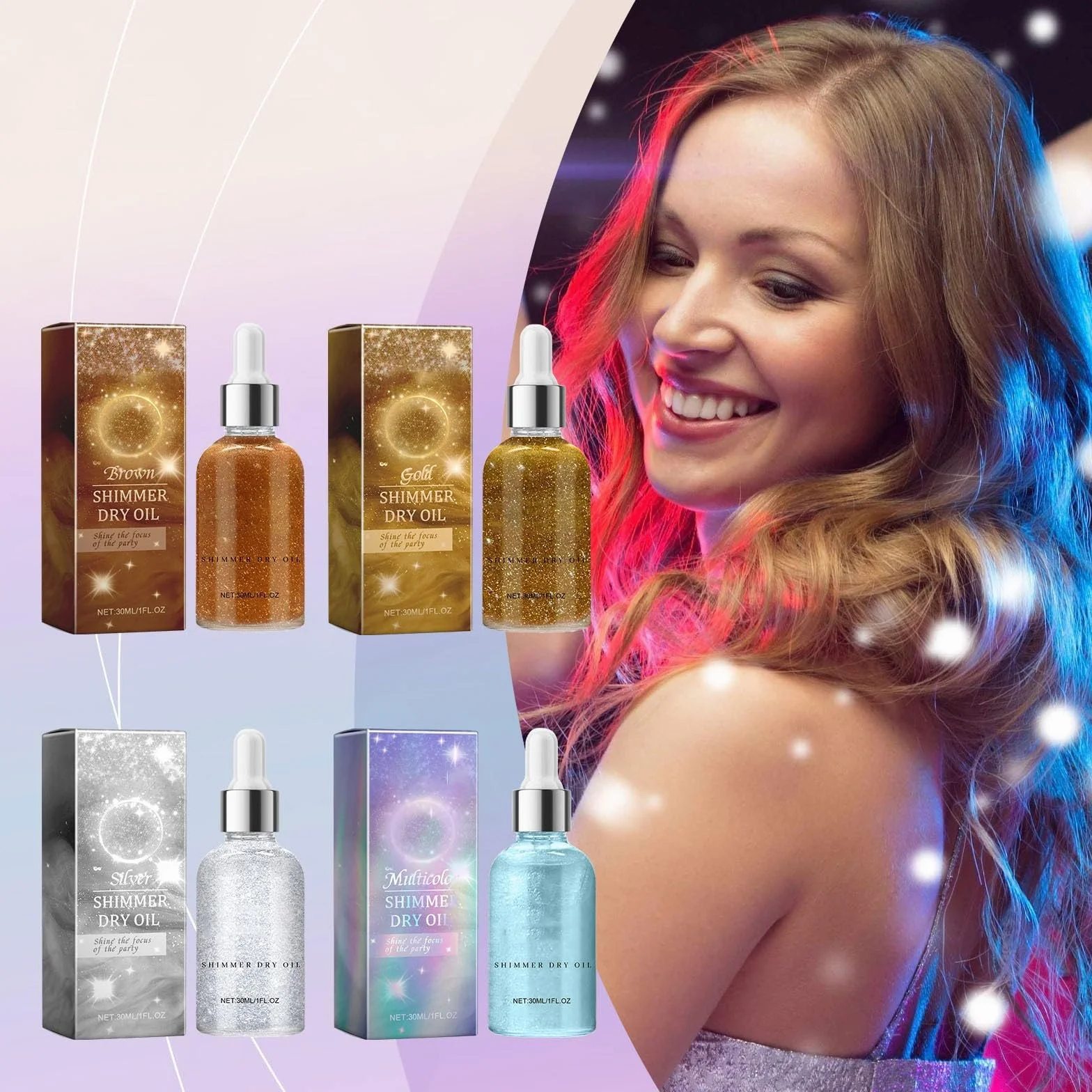Orphic Shimmer Dry Oil Body Glitter Oil wodoodporny długotrwały puder brokatowy