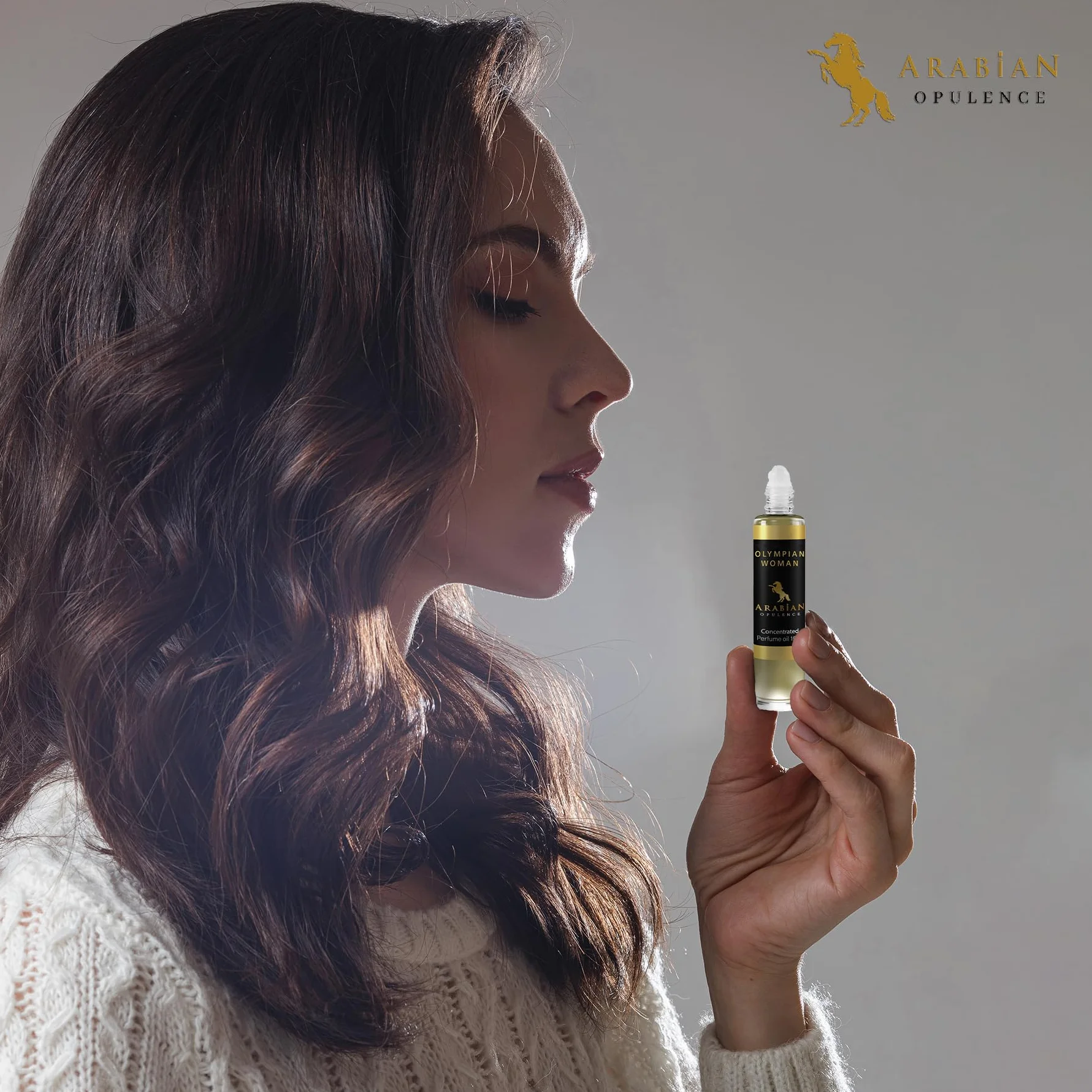 Arabian Opulence FR226 OLYMPIAN WOMAN olejek perfumowany w kulce, skoncentrowany olejek do ciała, długotrwały perfumy na bazie oleju dla kobiet, rozmiar podróżny